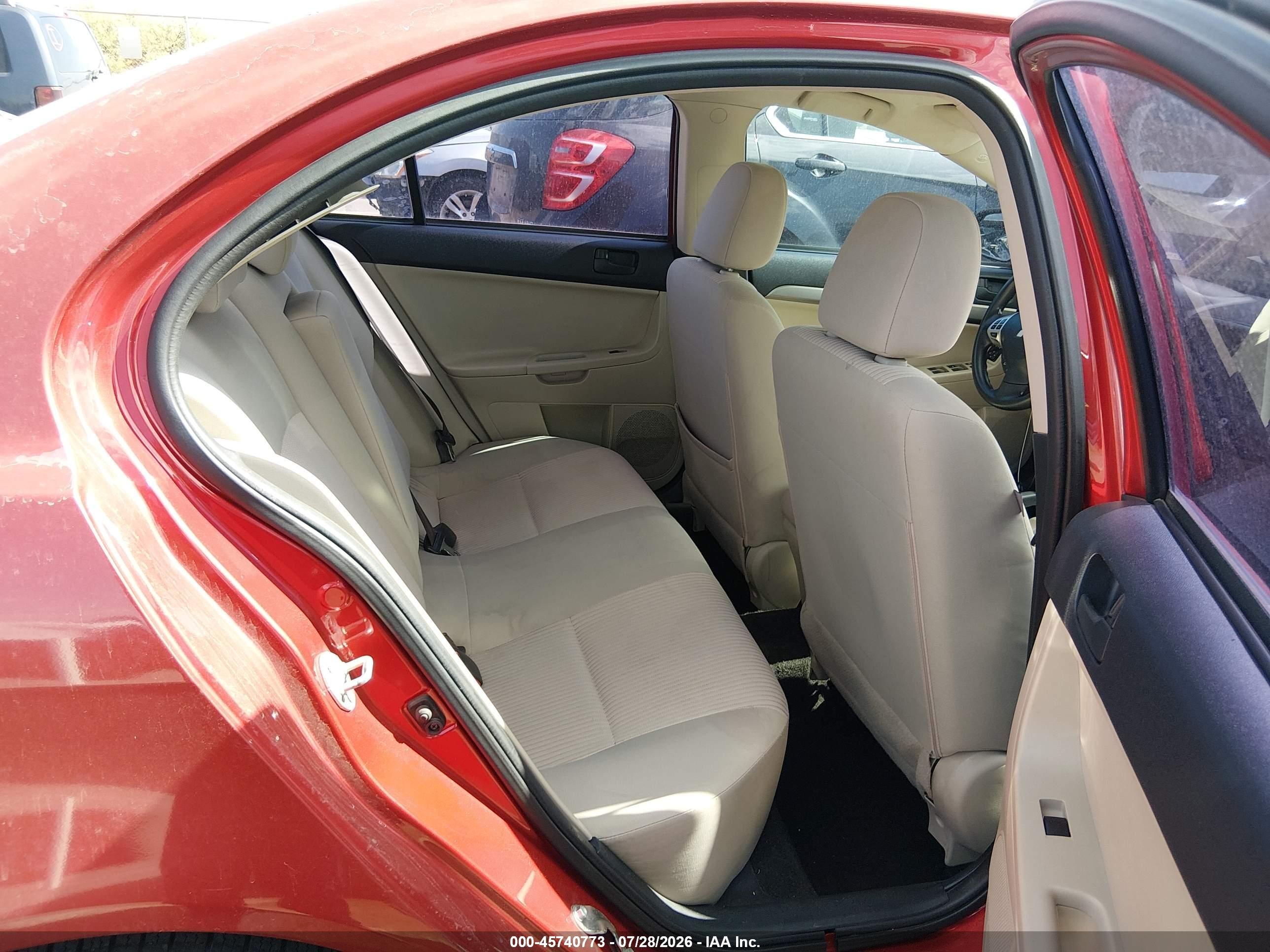2014 Mitsubishi Lancer Es Red vin: JA32U2FU2EU017058