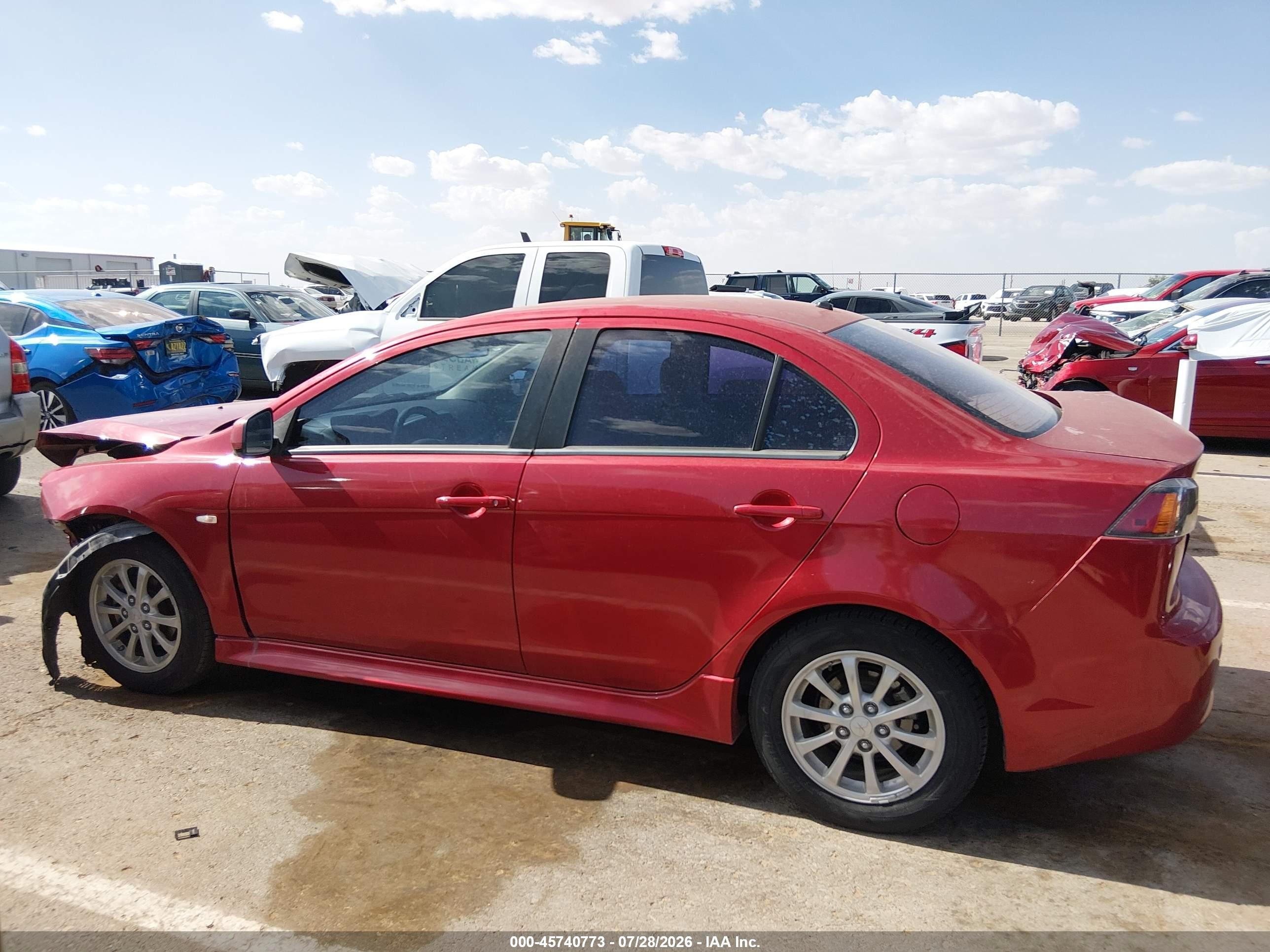 2014 Mitsubishi Lancer Es Red vin: JA32U2FU2EU017058
