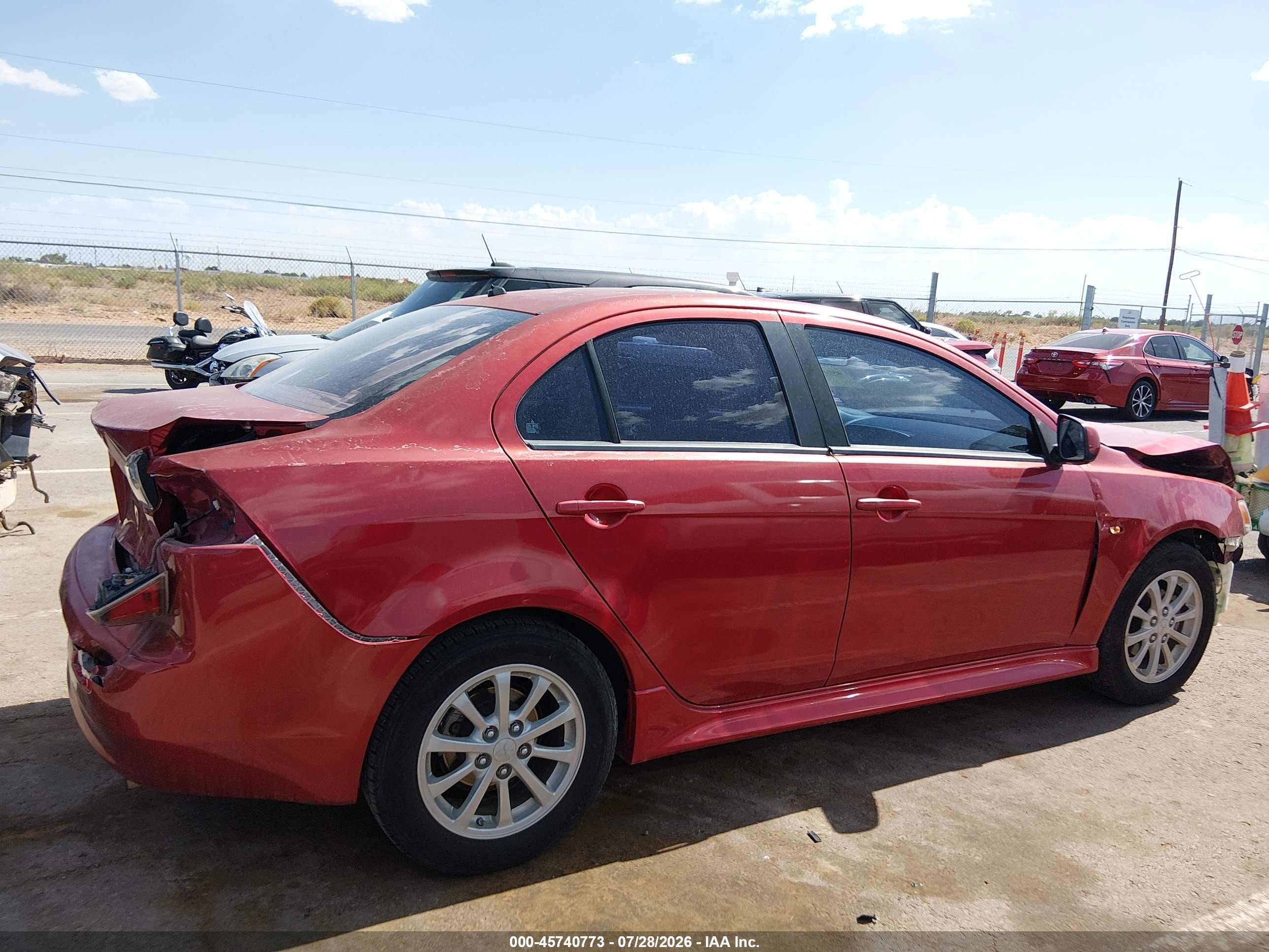 2014 Mitsubishi Lancer Es Red vin: JA32U2FU2EU017058