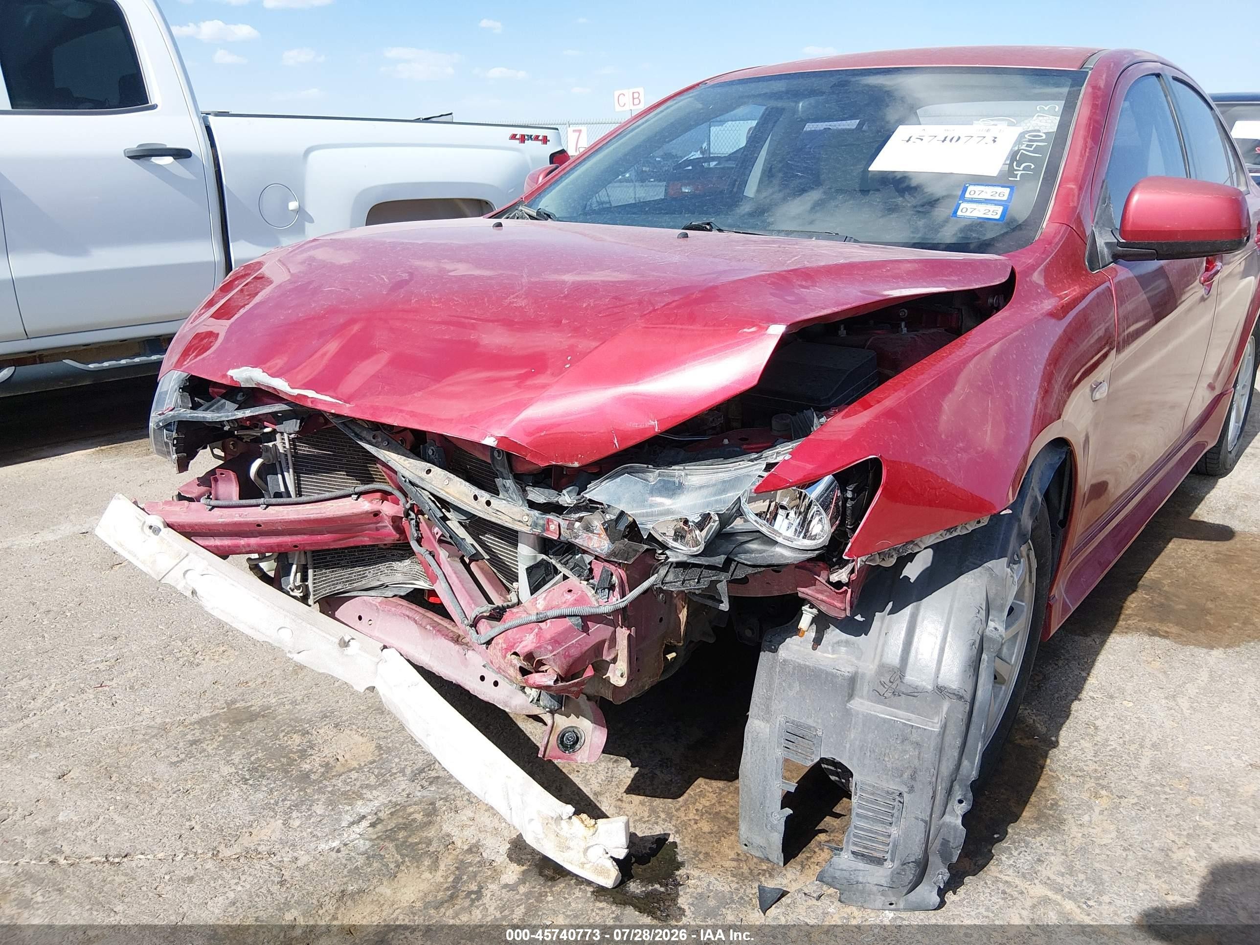 2014 Mitsubishi Lancer Es Red vin: JA32U2FU2EU017058