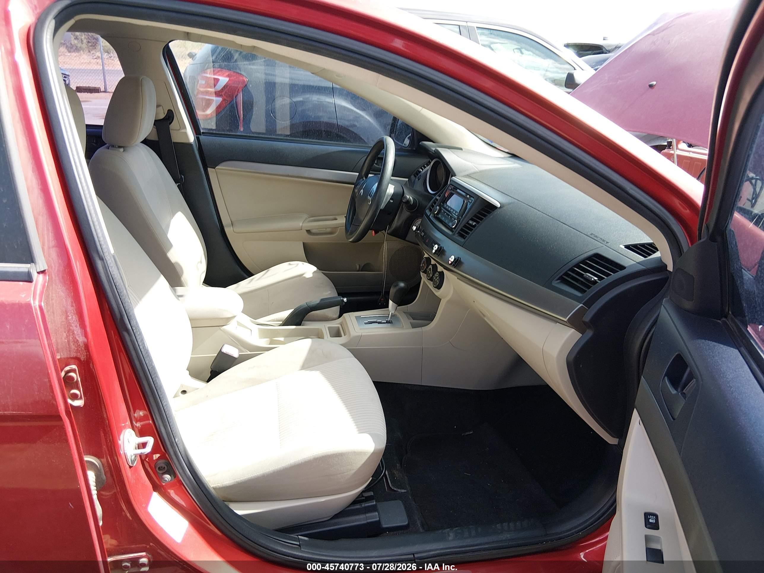 2014 Mitsubishi Lancer Es Red vin: JA32U2FU2EU017058