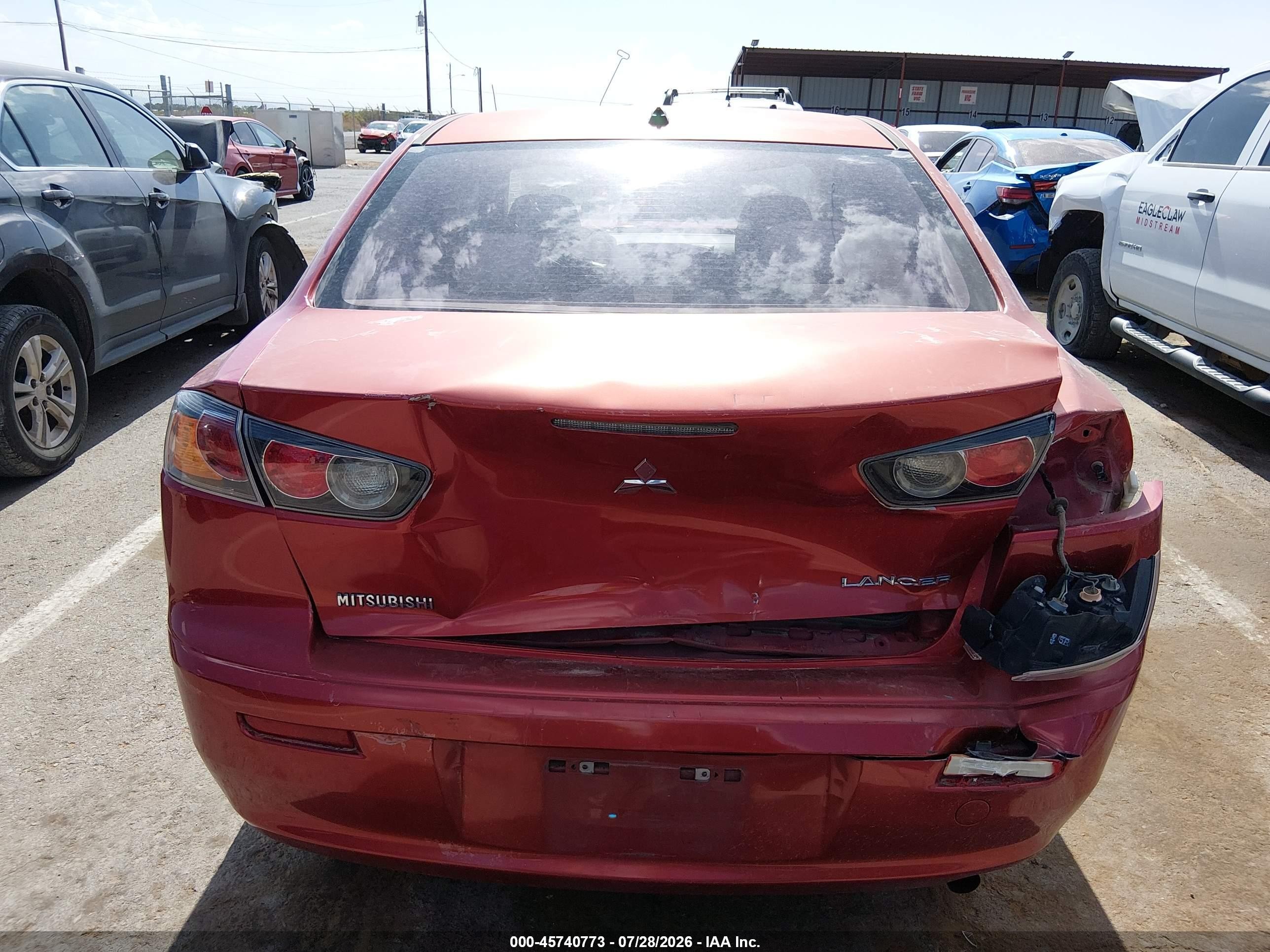 2014 Mitsubishi Lancer Es Red vin: JA32U2FU2EU017058