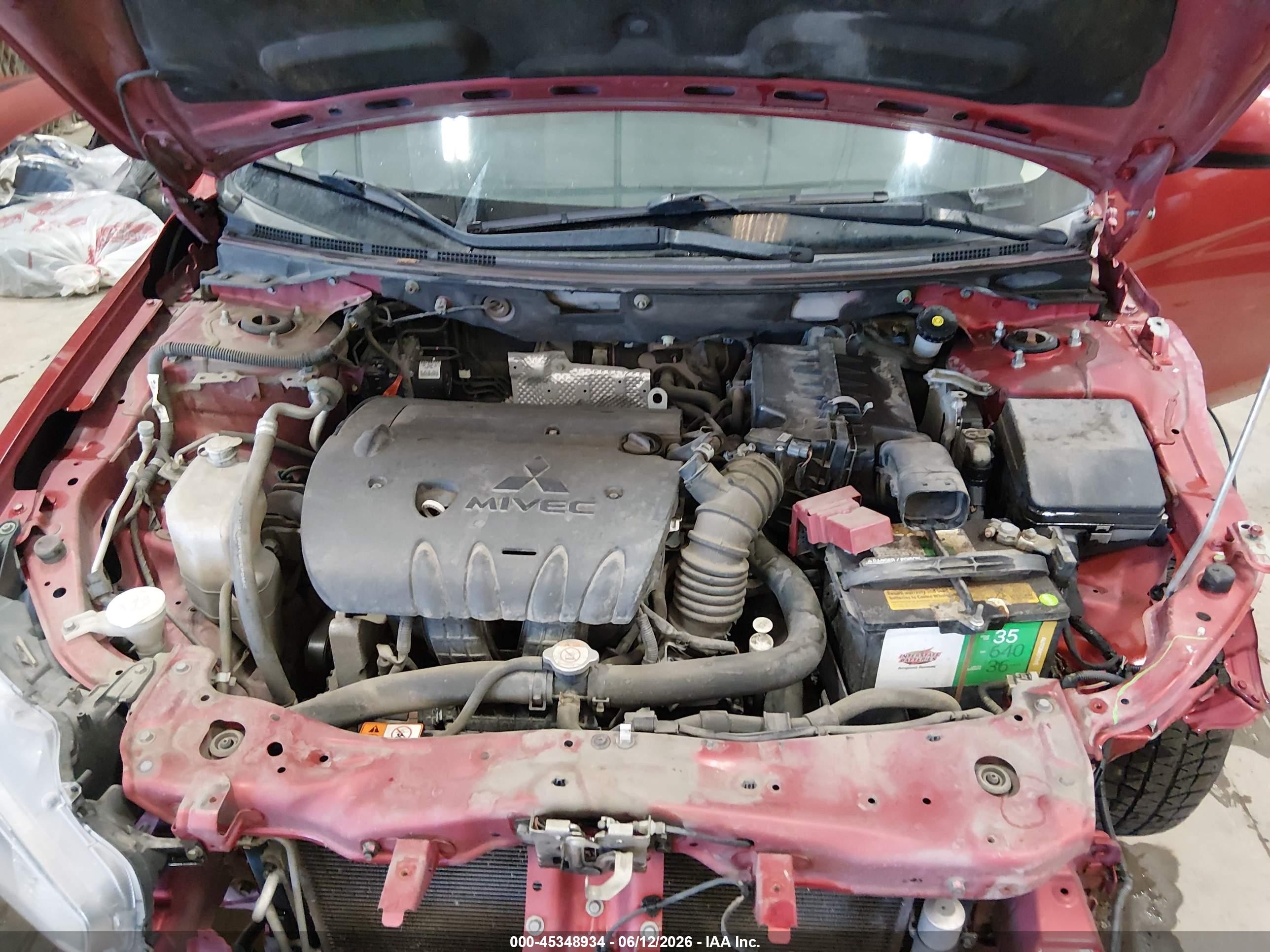 2014 Mitsubishi Lancer Es Red vin: JA32U2FU2EU023099