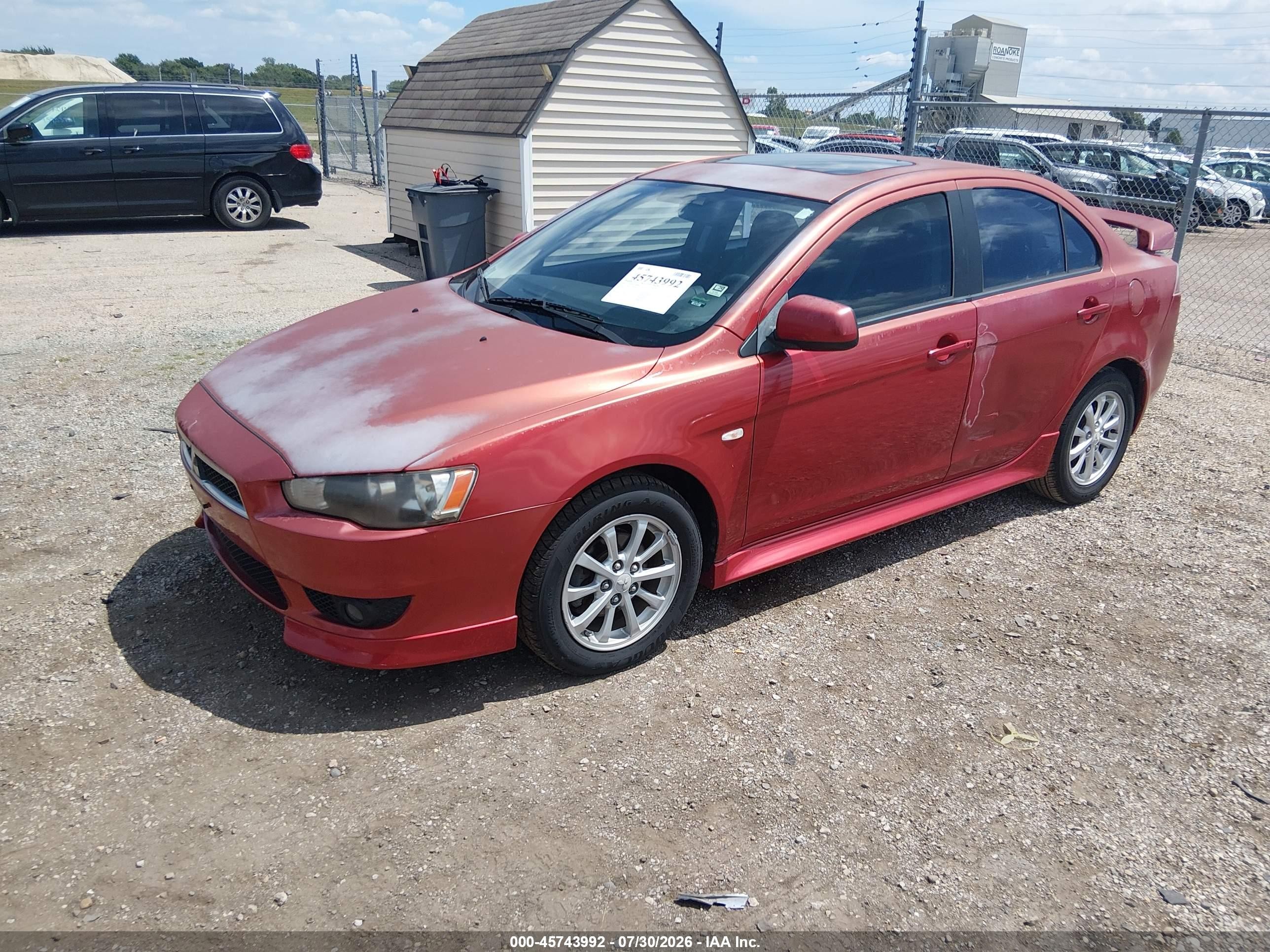 2010 Mitsubishi Lancer Es Red vin: JA32U2FU3AU020092