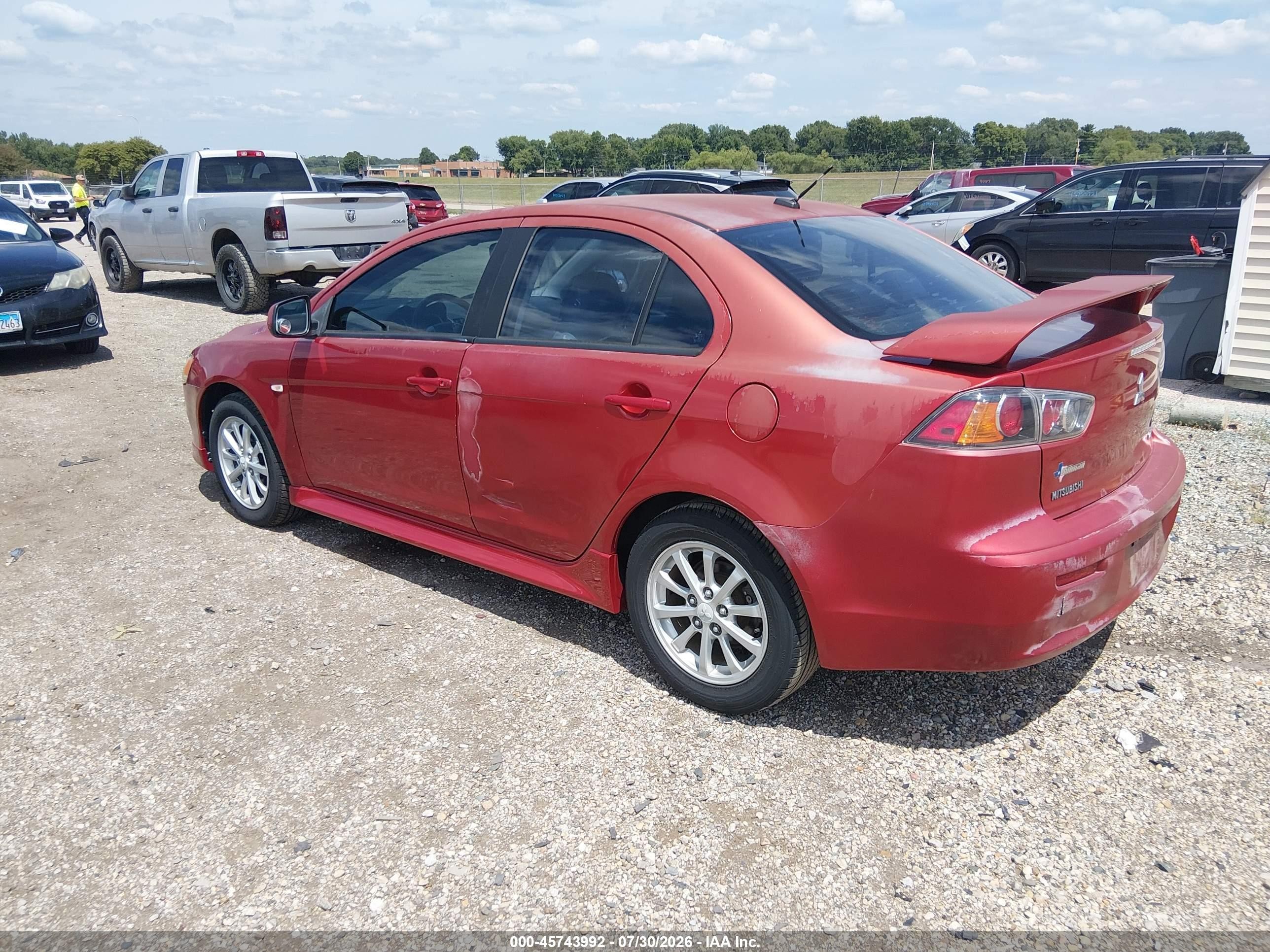 2010 Mitsubishi Lancer Es Red vin: JA32U2FU3AU020092