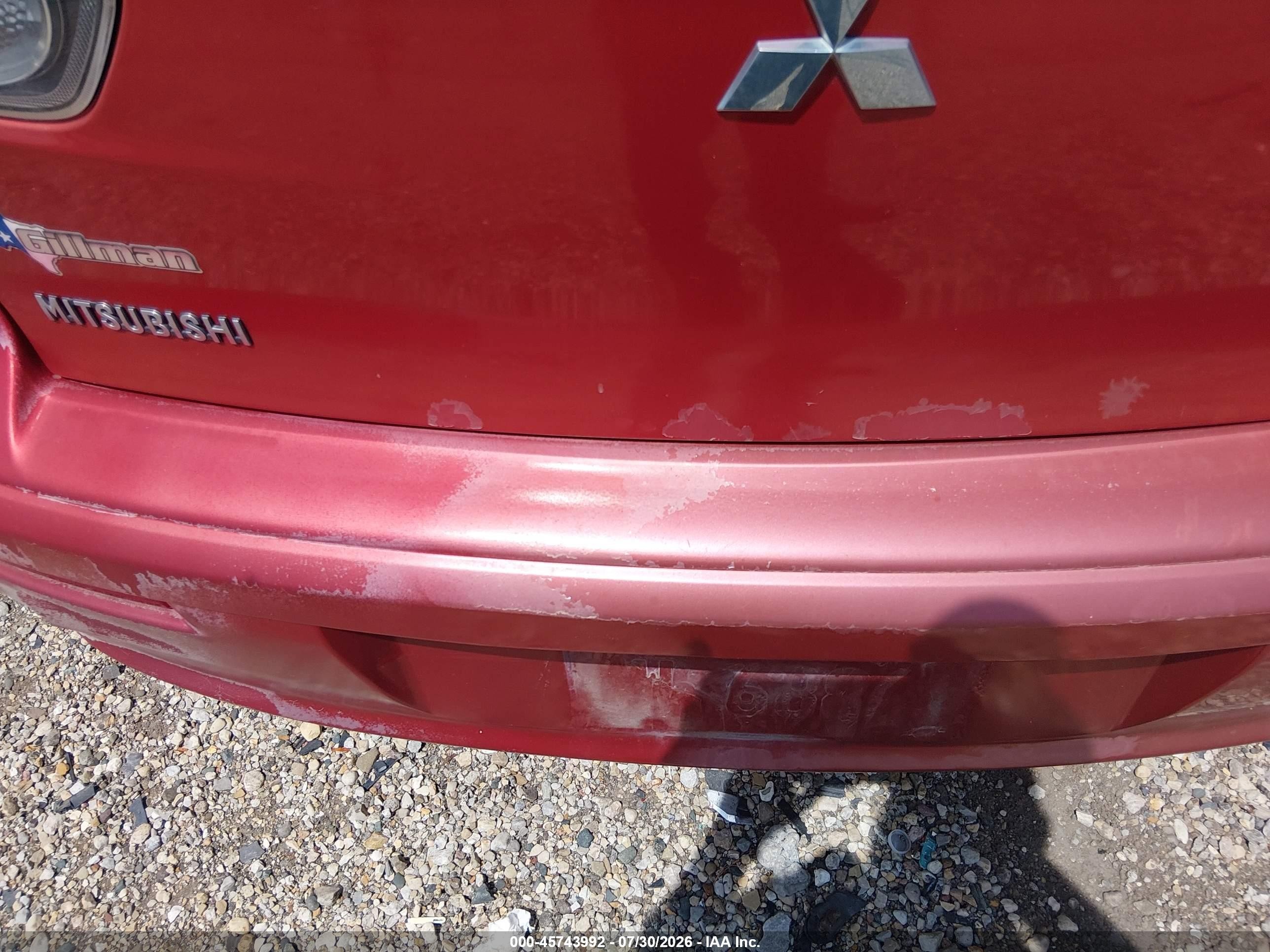 2010 Mitsubishi Lancer Es Red vin: JA32U2FU3AU020092