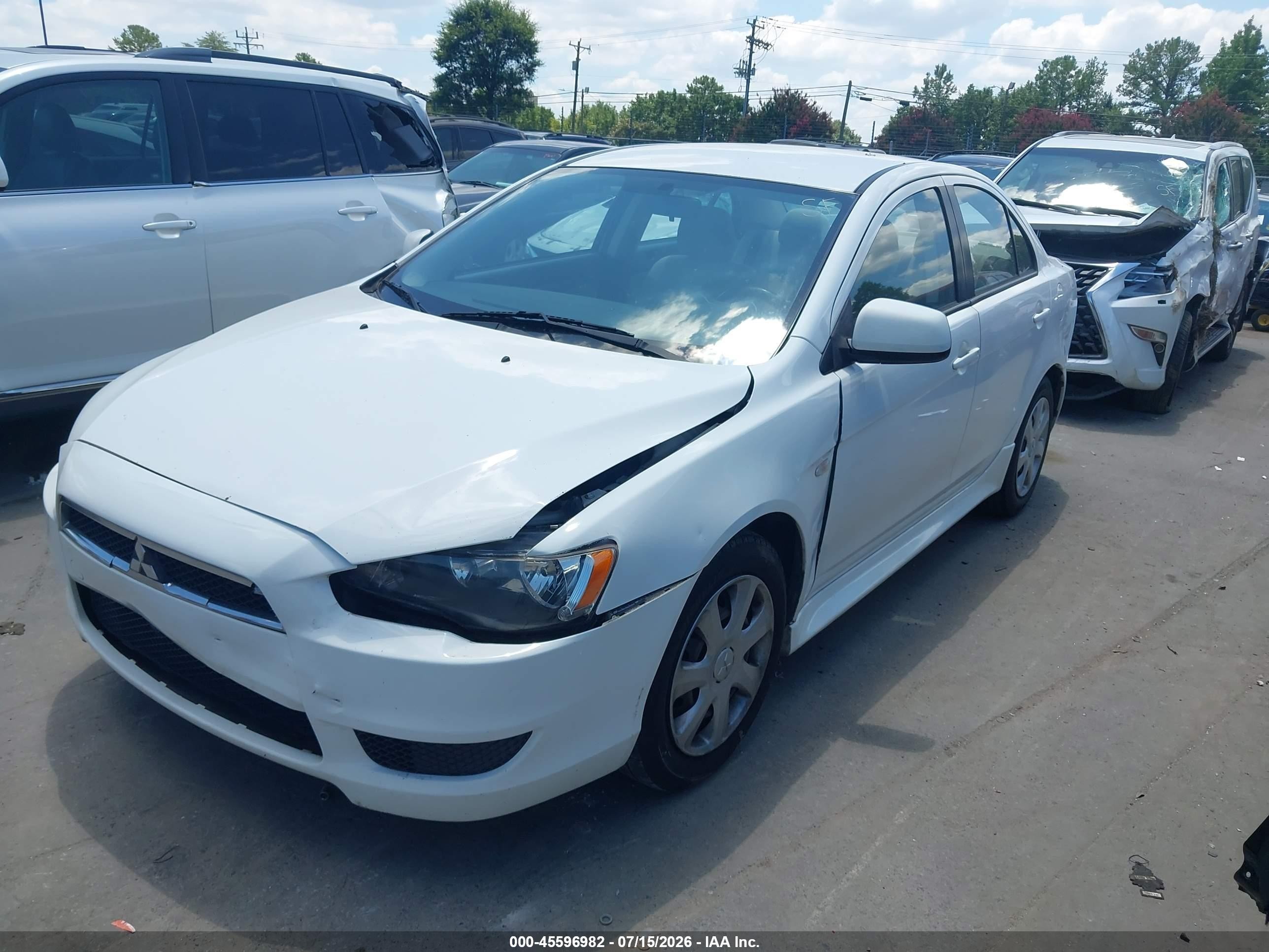2013 Mitsubishi Lancer Es White vin: JA32U2FU3DU021263