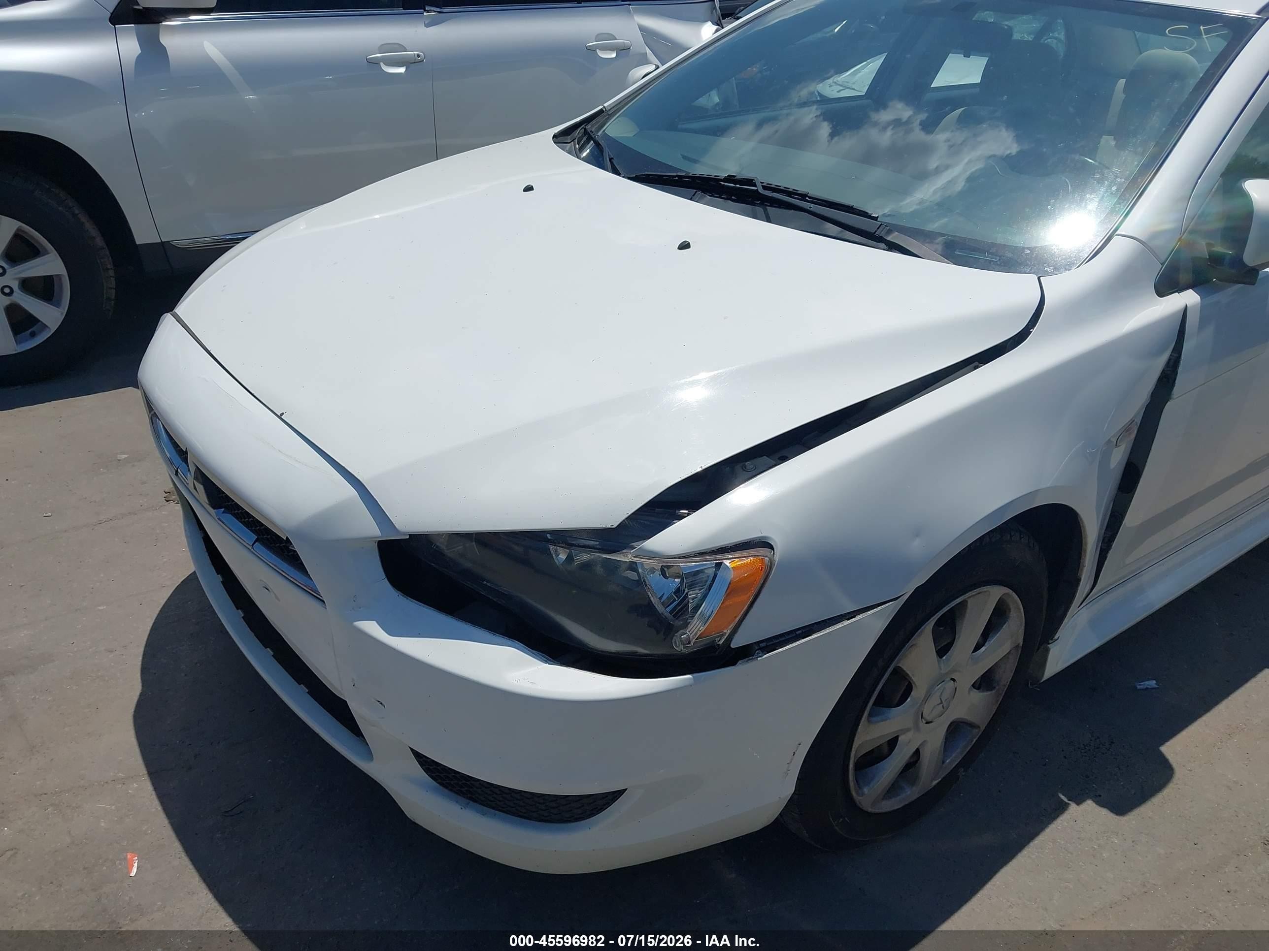 2013 Mitsubishi Lancer Es White vin: JA32U2FU3DU021263