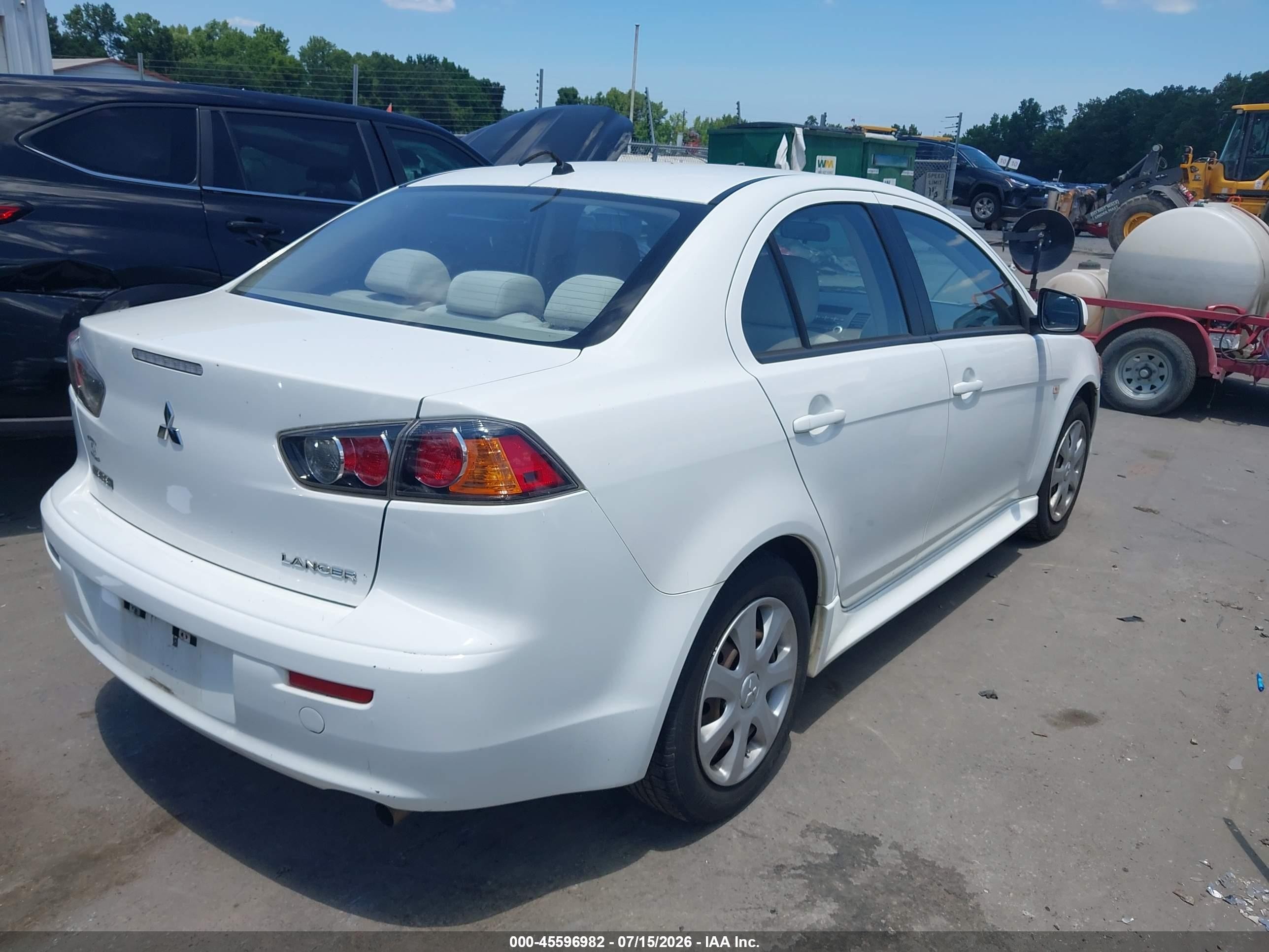 2013 Mitsubishi Lancer Es White vin: JA32U2FU3DU021263