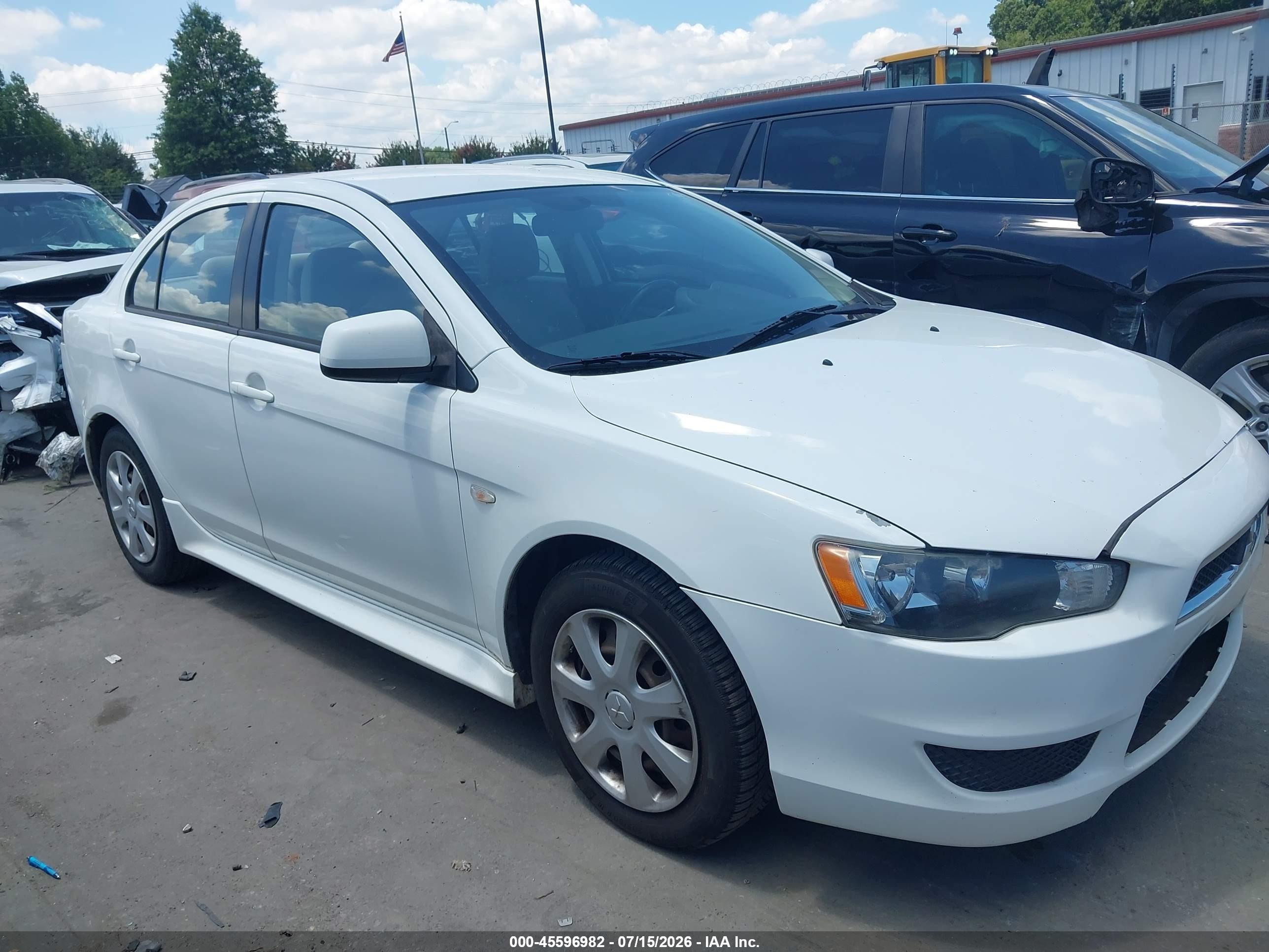 2013 Mitsubishi Lancer Es White vin: JA32U2FU3DU021263