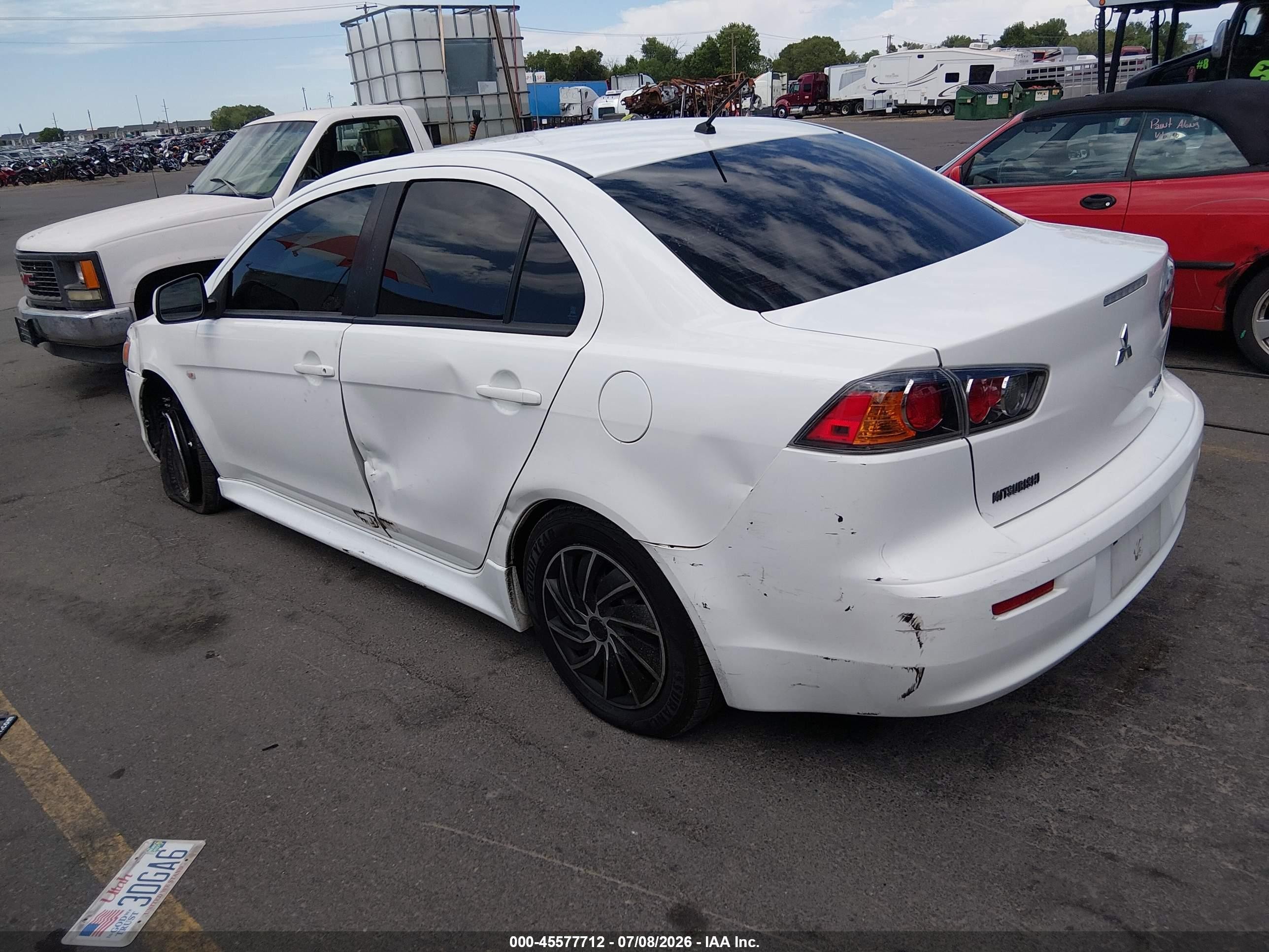 2014 Mitsubishi Lancer Es White vin: JA32U2FU3EU020051