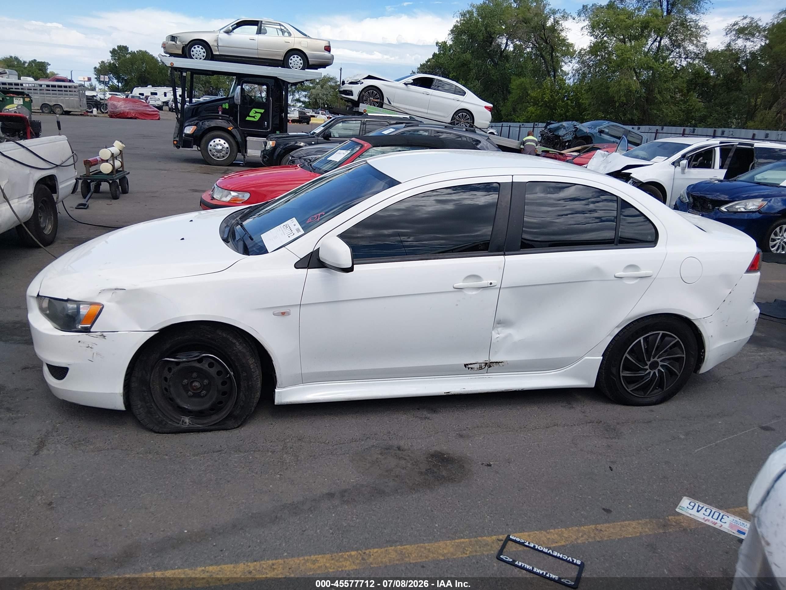 2014 Mitsubishi Lancer Es White vin: JA32U2FU3EU020051