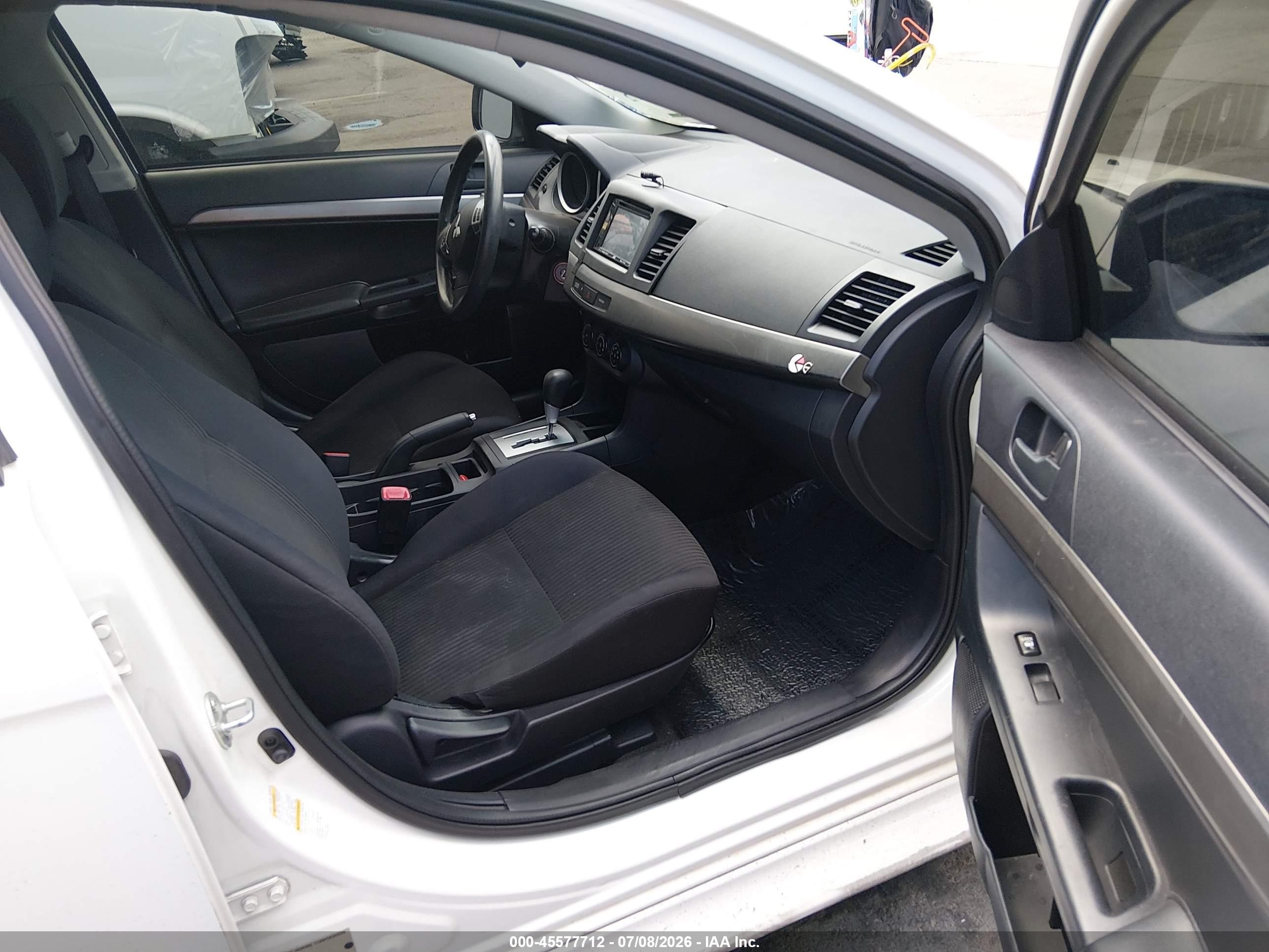 2014 Mitsubishi Lancer Es White vin: JA32U2FU3EU020051
