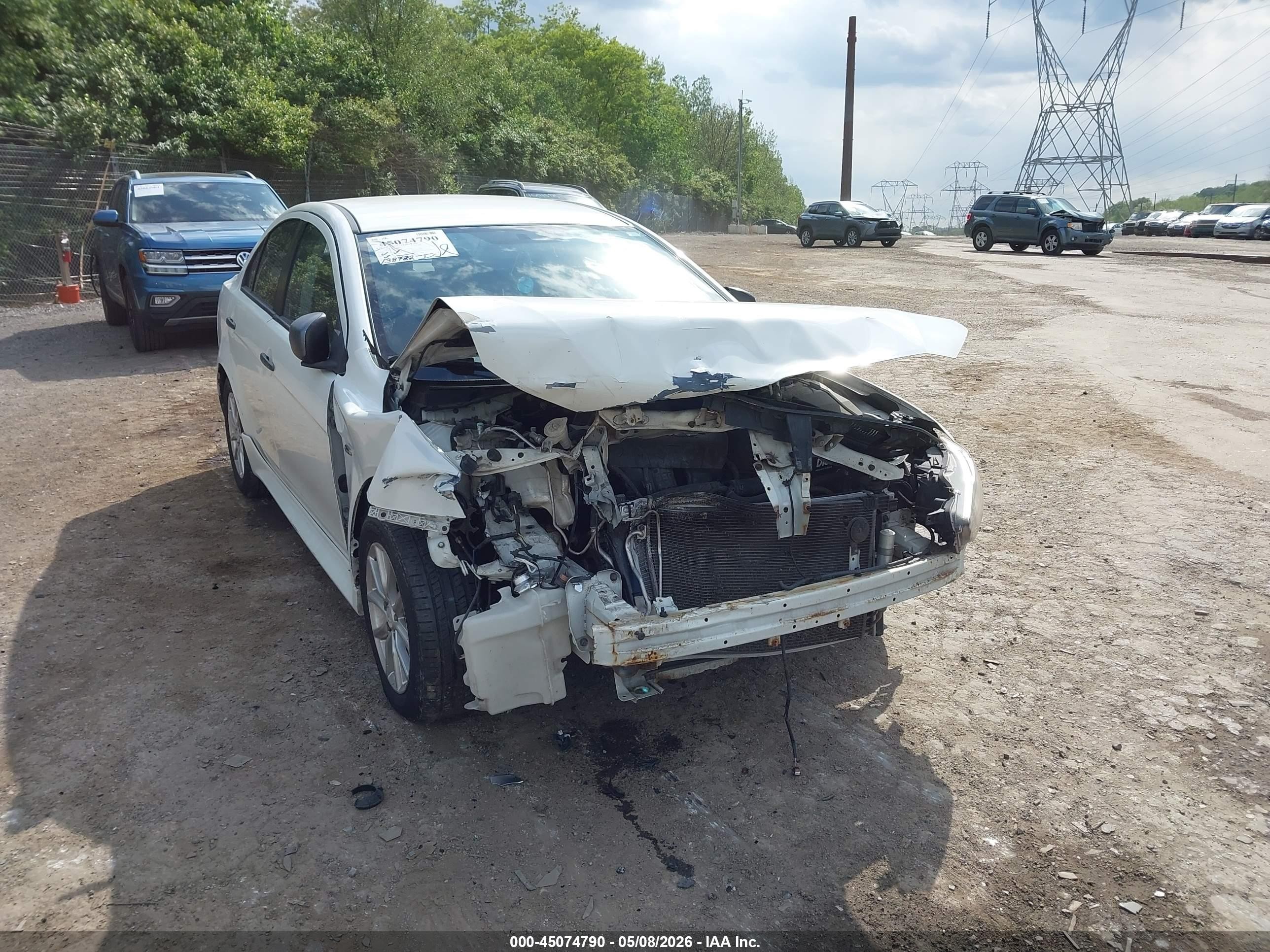2015 Mitsubishi Lancer Es White vin: JA32U2FU3FU005115