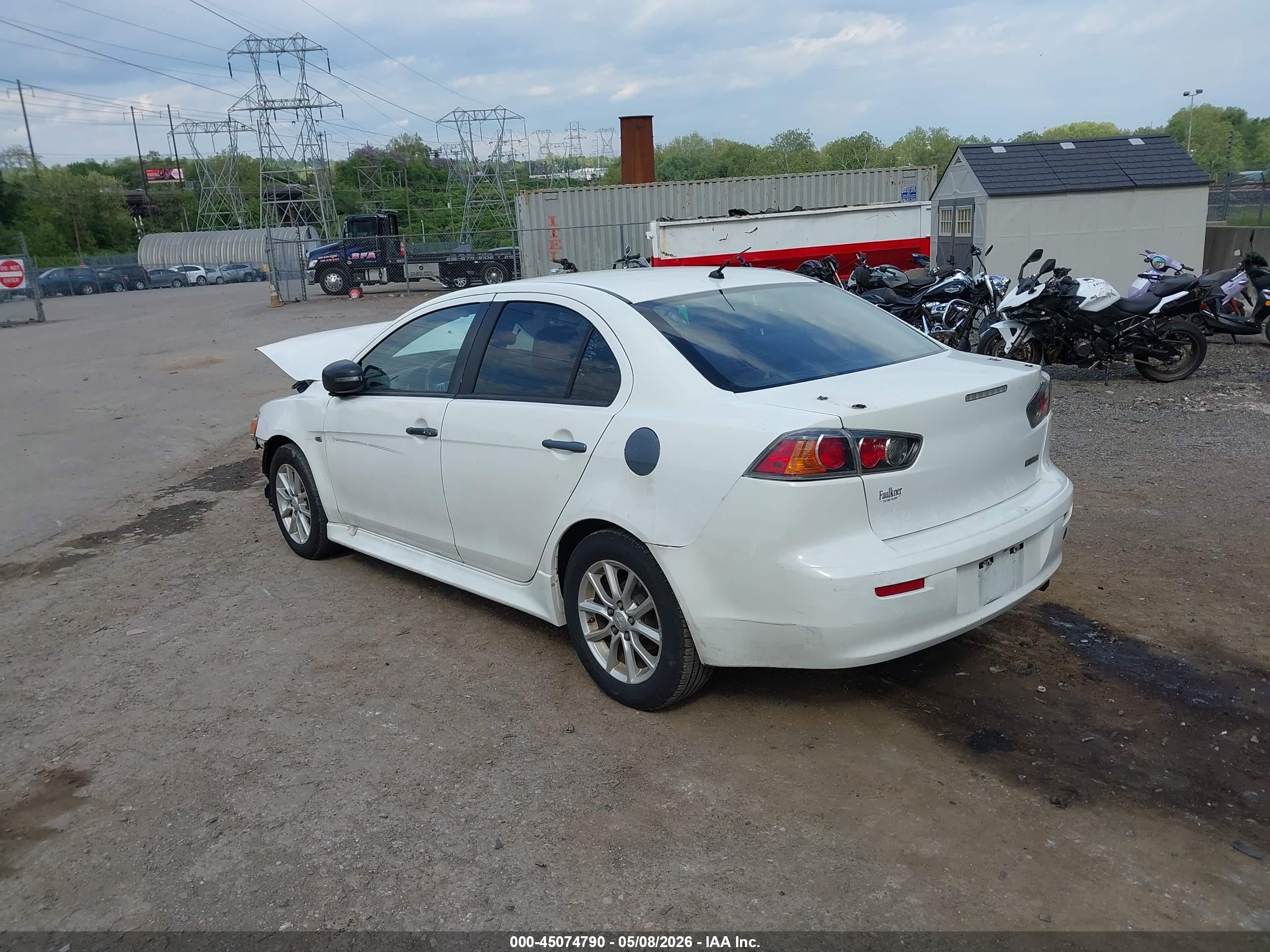 2015 Mitsubishi Lancer Es White vin: JA32U2FU3FU005115