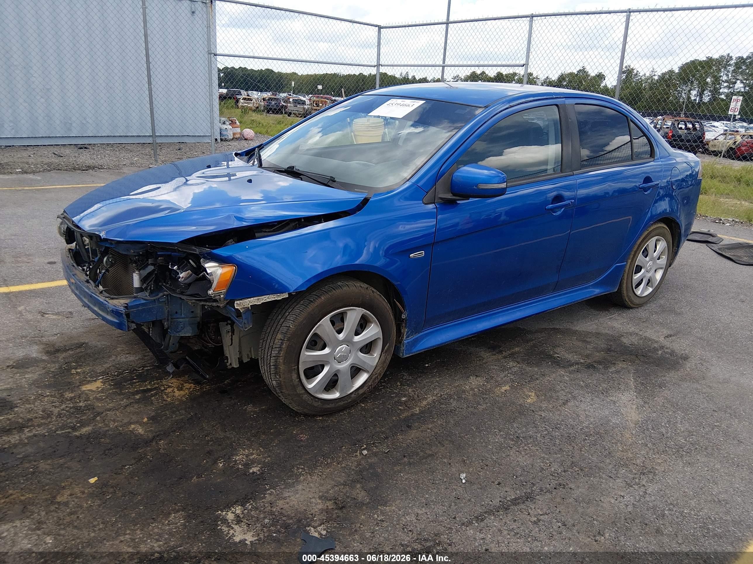 2015 Mitsubishi Lancer Es Blue vin: JA32U2FU3FU017698