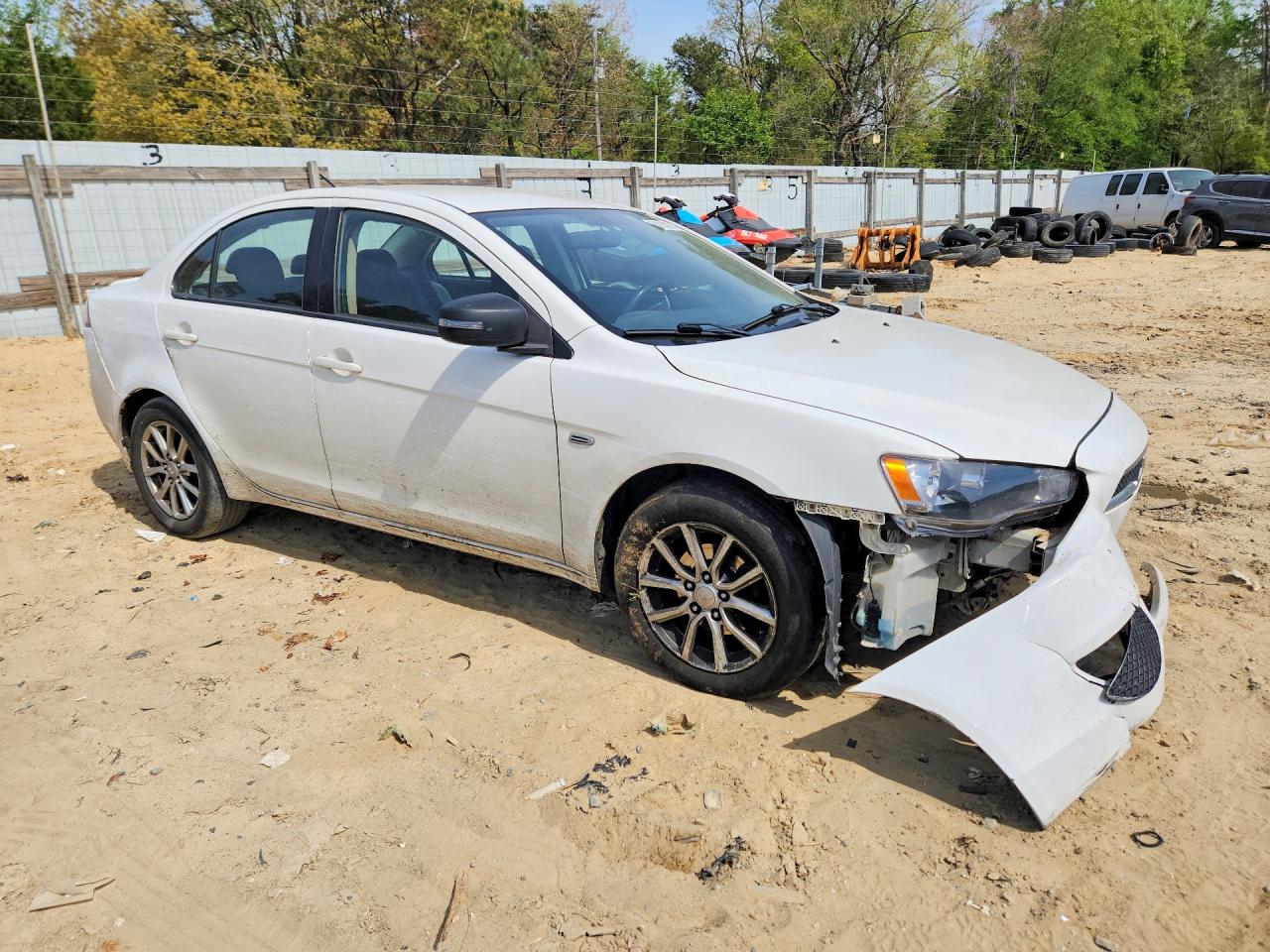2015 Mitsubishi Lancer Es White vin: JA32U2FU3FU023260