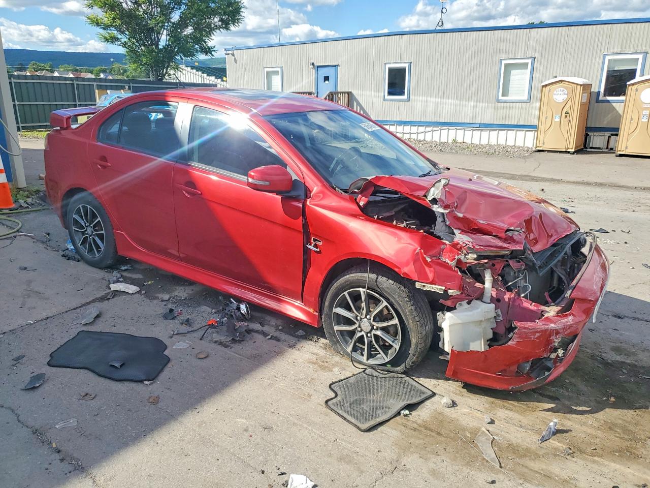 2015 Mitsubishi Lancer Es Red vin: JA32U2FU3FU600787