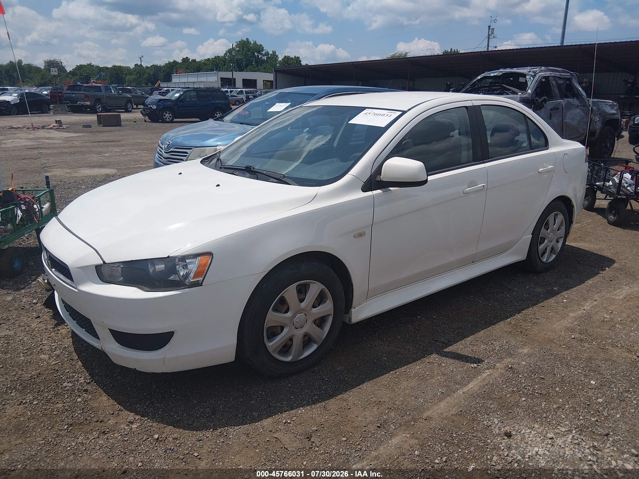2013 Mitsubishi Lancer Es White vin: JA32U2FU4DU014483