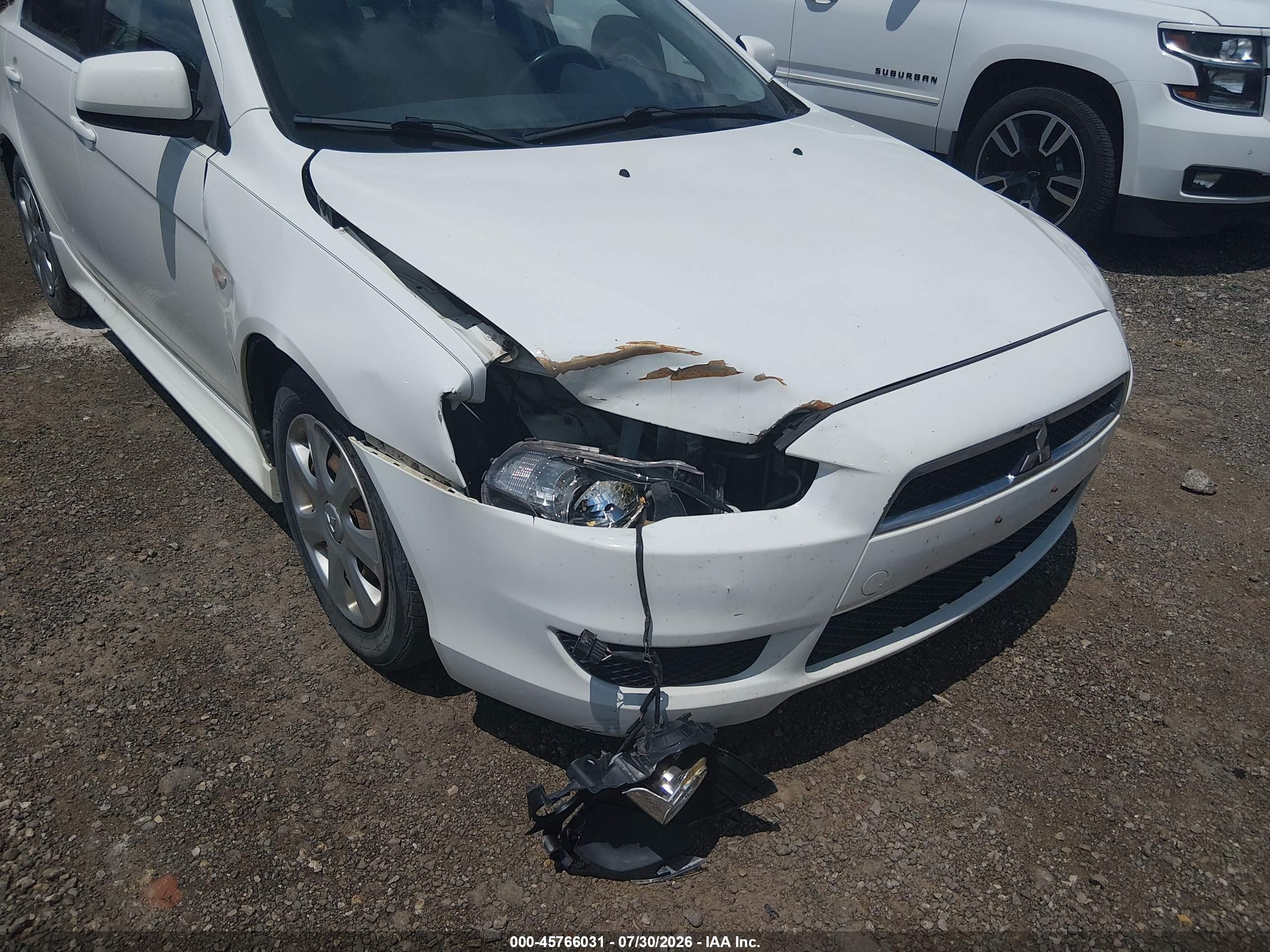 2013 Mitsubishi Lancer Es White vin: JA32U2FU4DU014483