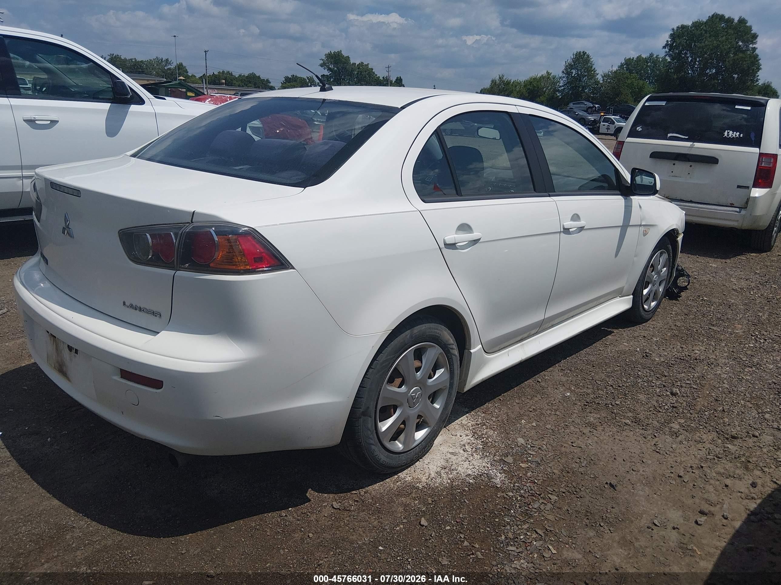 2013 Mitsubishi Lancer Es White vin: JA32U2FU4DU014483