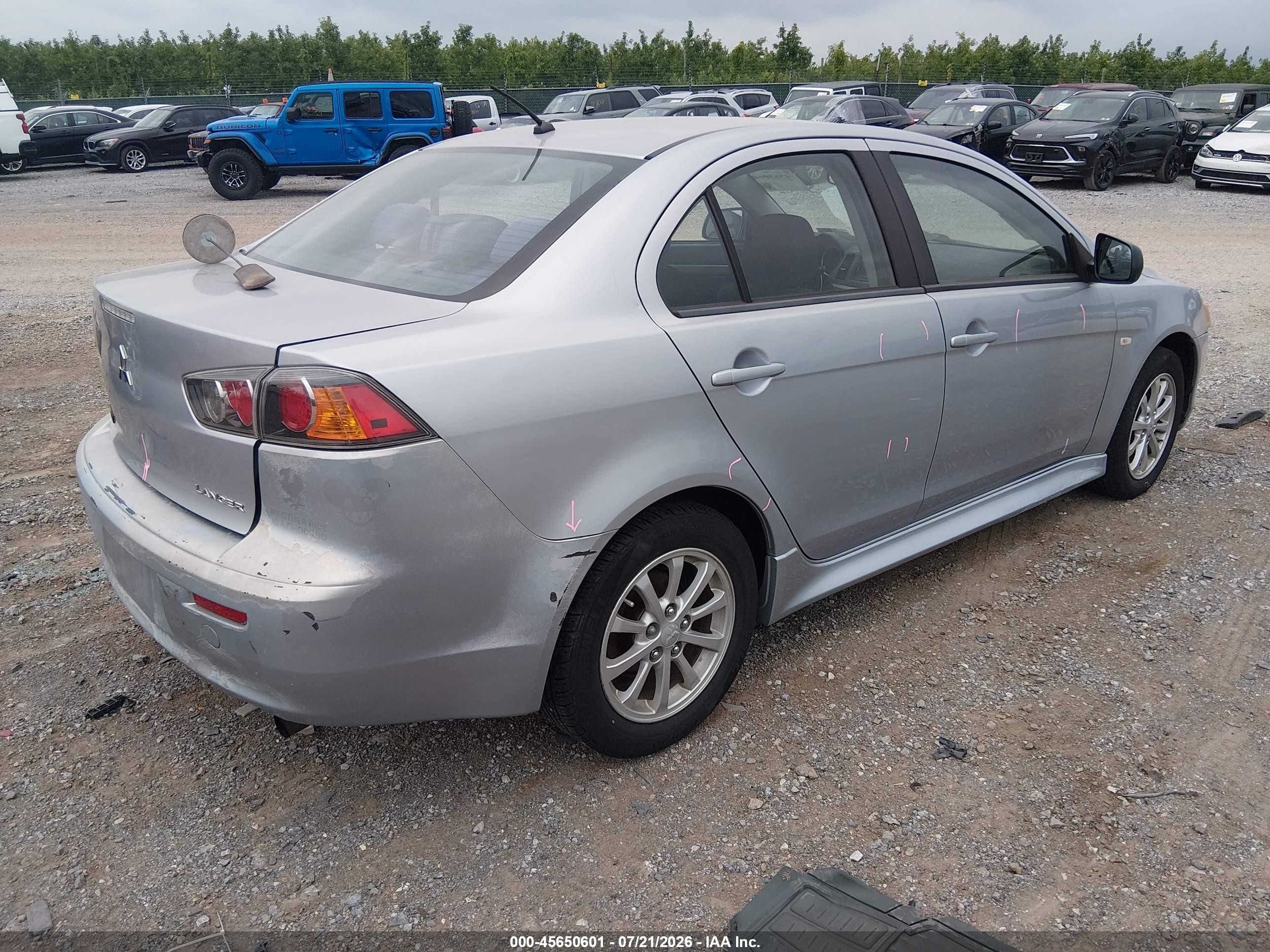 2014 Mitsubishi Lancer Es Gray vin: JA32U2FU4EU017045