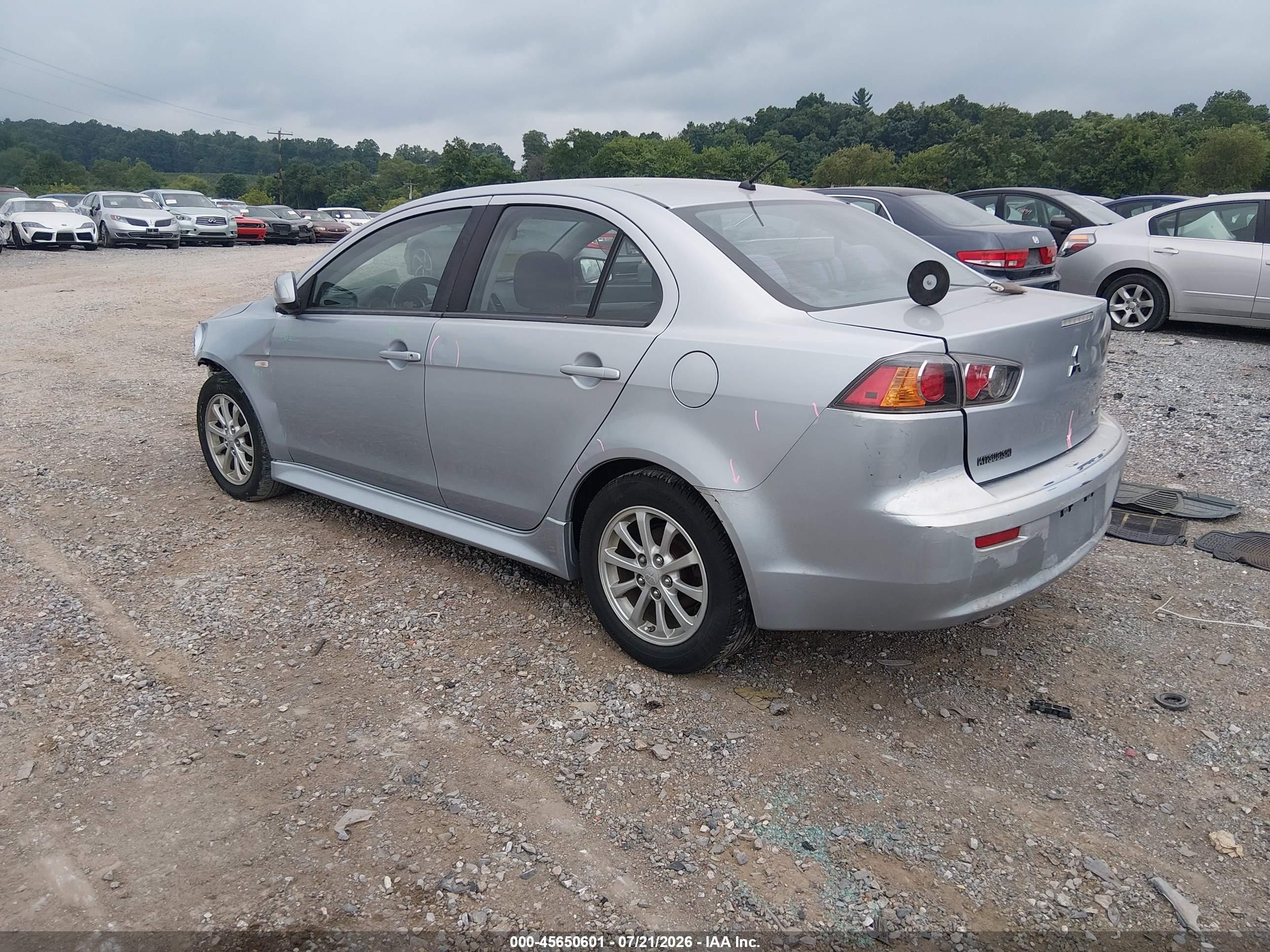 2014 Mitsubishi Lancer Es Gray vin: JA32U2FU4EU017045