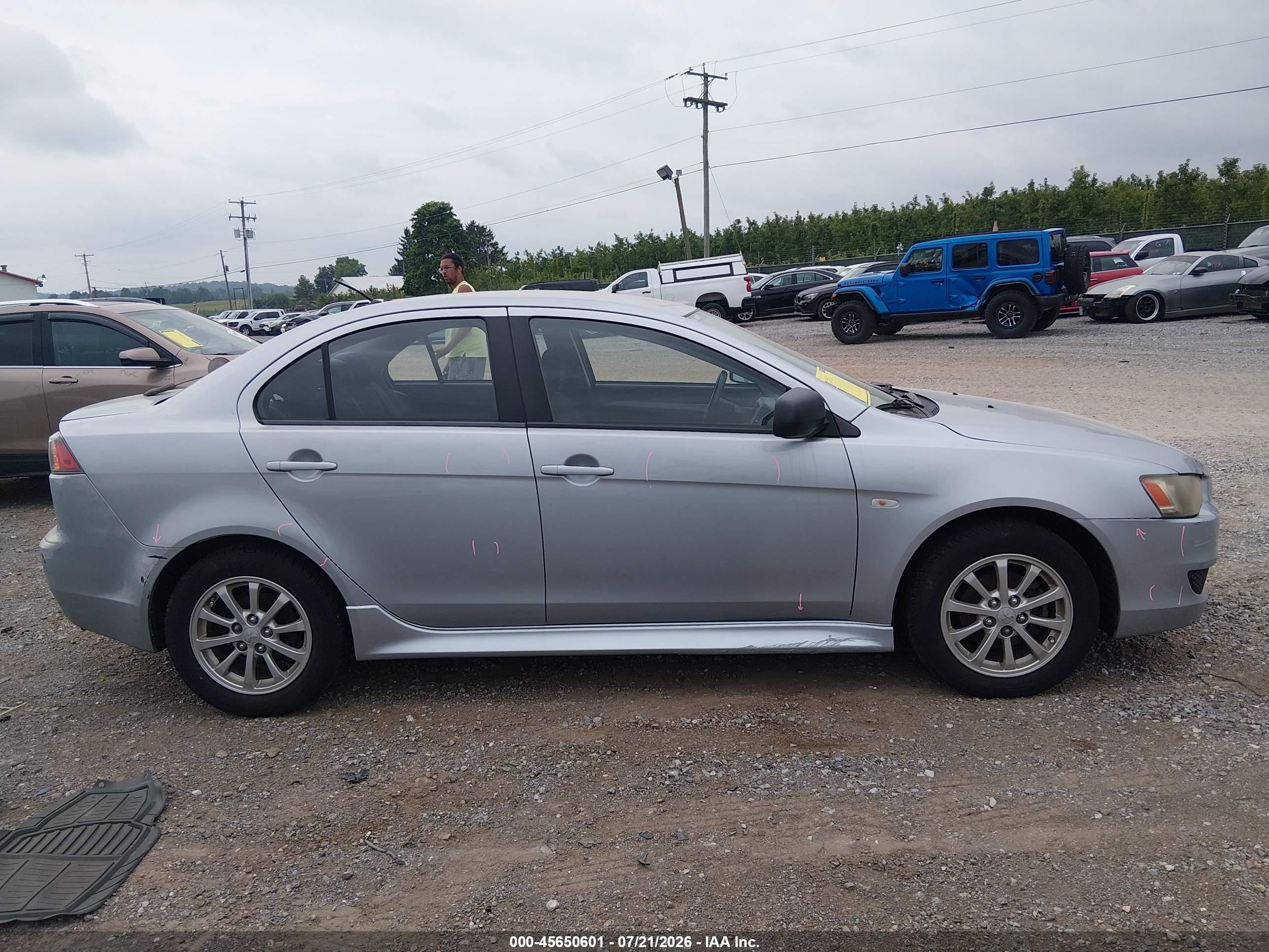 2014 Mitsubishi Lancer Es Gray vin: JA32U2FU4EU017045