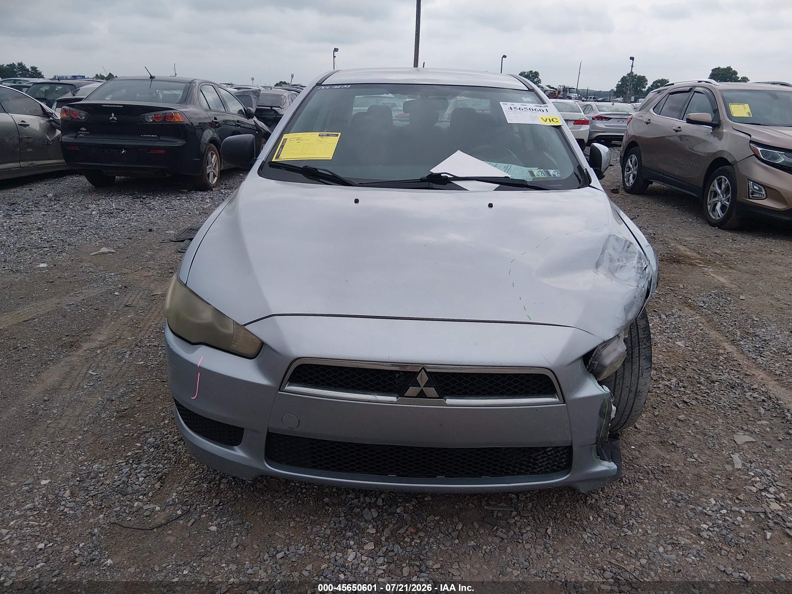 2014 Mitsubishi Lancer Es Gray vin: JA32U2FU4EU017045