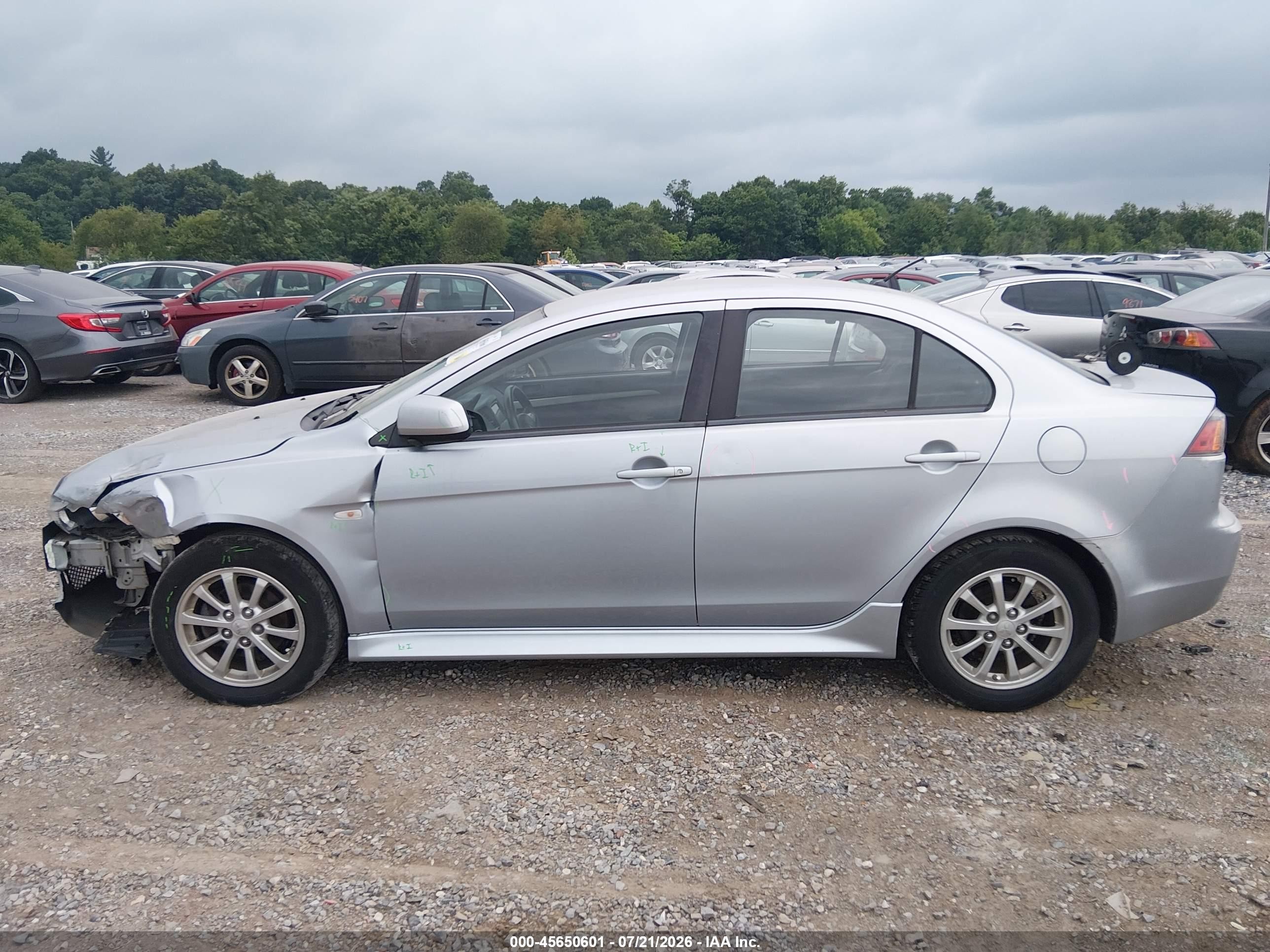 2014 Mitsubishi Lancer Es Gray vin: JA32U2FU4EU017045