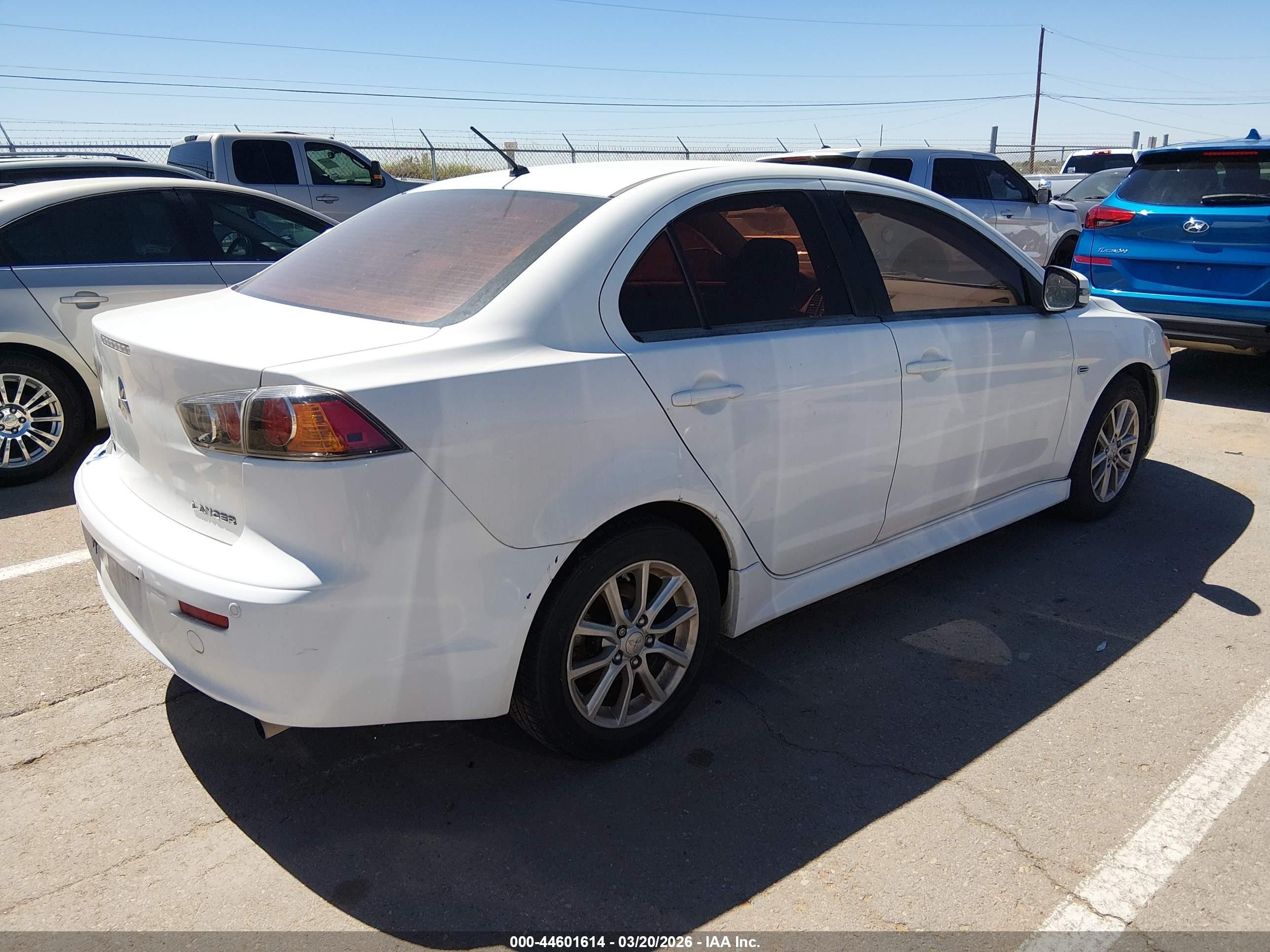 2015 Mitsubishi Lancer Es White vin: JA32U2FU4FU021131