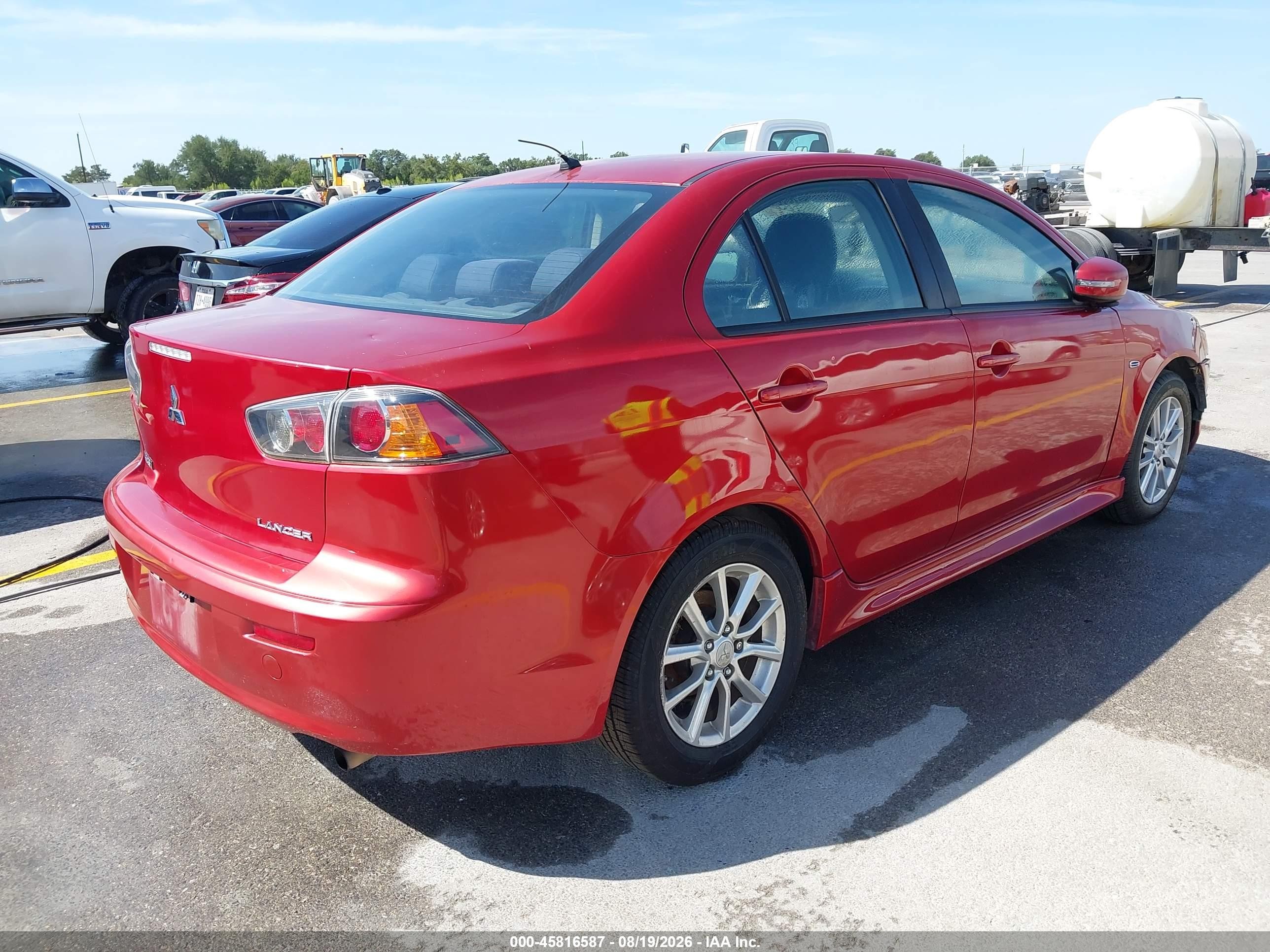 2015 Mitsubishi Lancer Es Red vin: JA32U2FU4FU025227