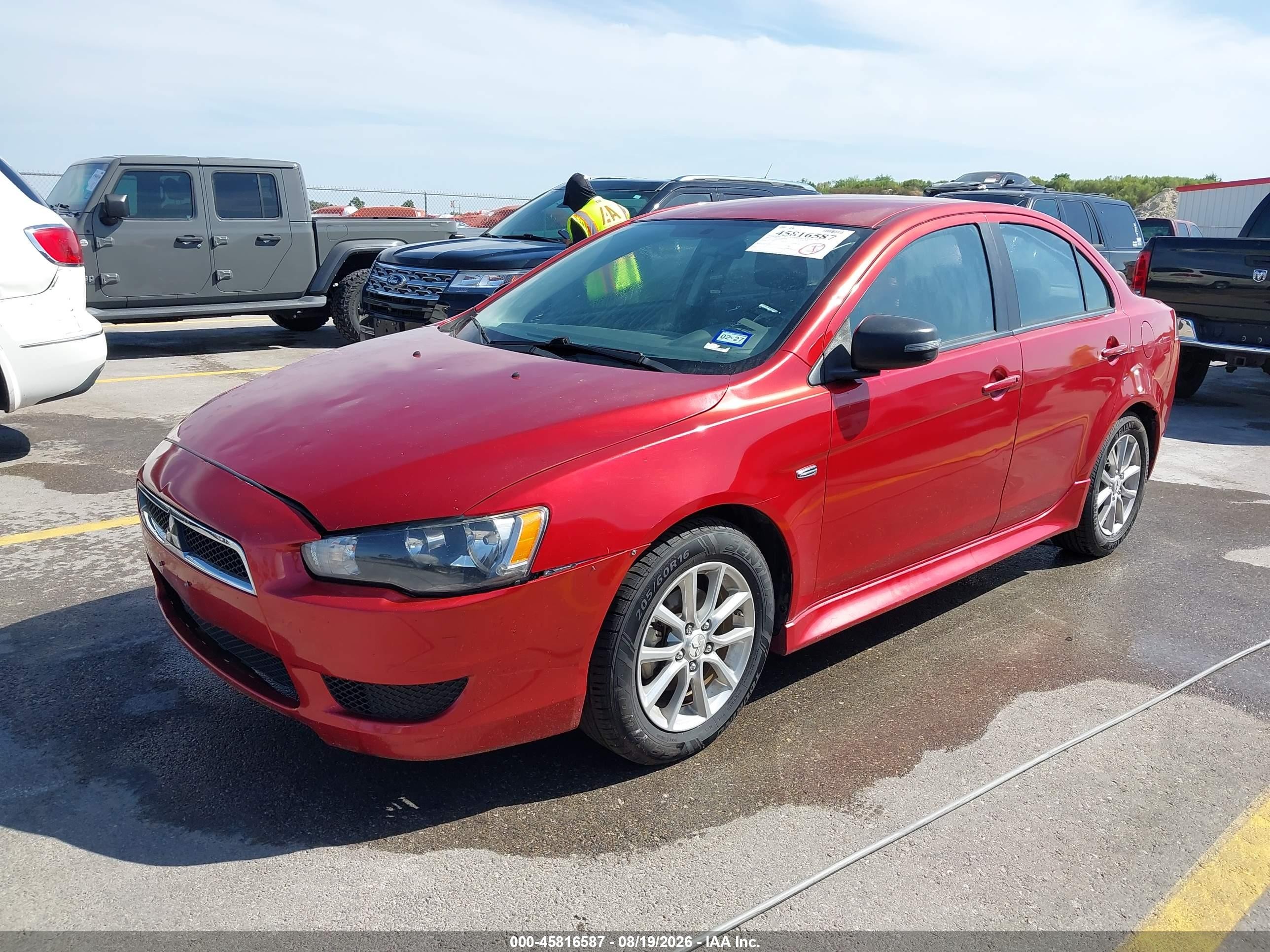 2015 Mitsubishi Lancer Es Red vin: JA32U2FU4FU025227