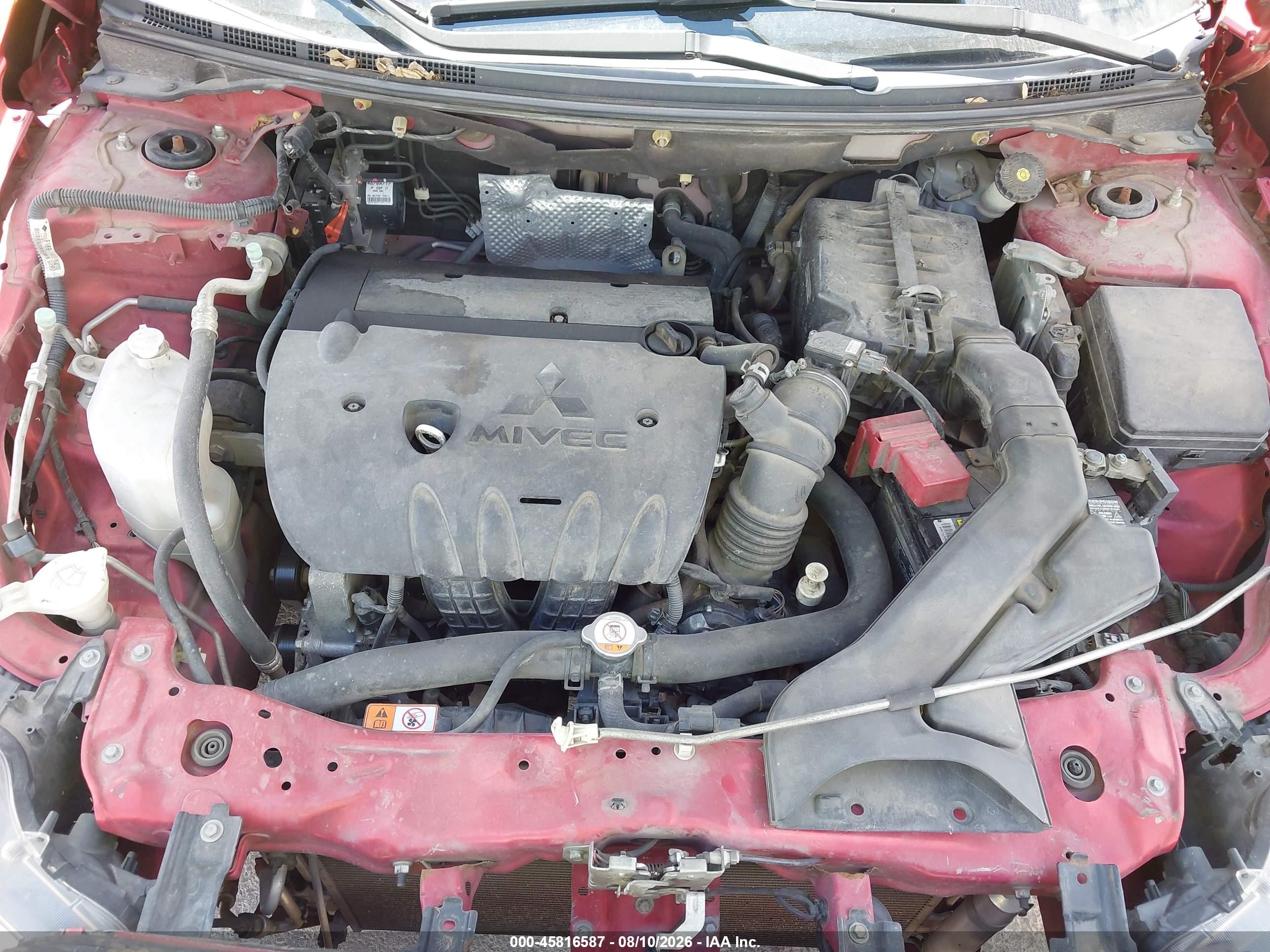 2015 Mitsubishi Lancer Es Red vin: JA32U2FU4FU025227