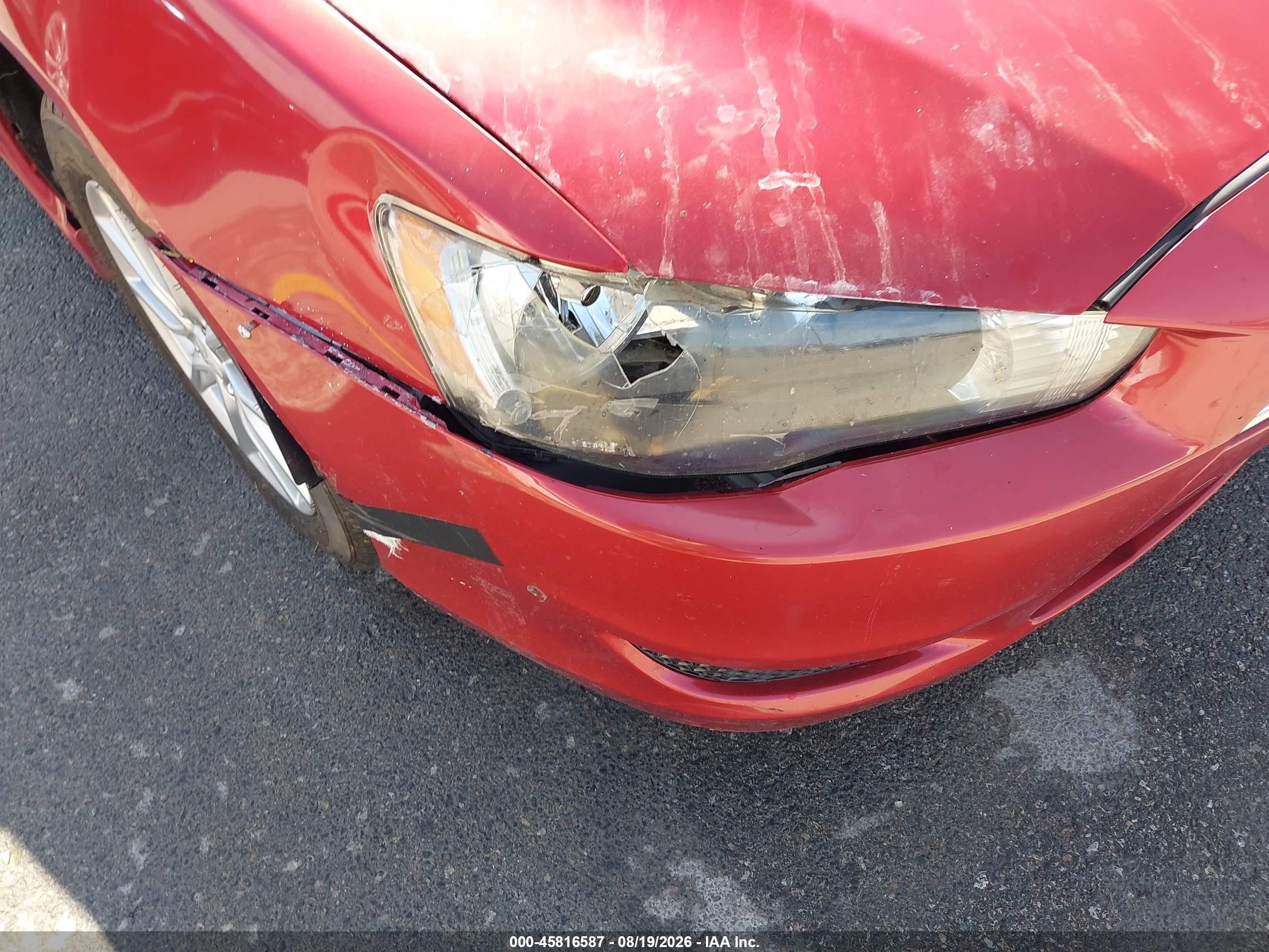 2015 Mitsubishi Lancer Es Red vin: JA32U2FU4FU025227