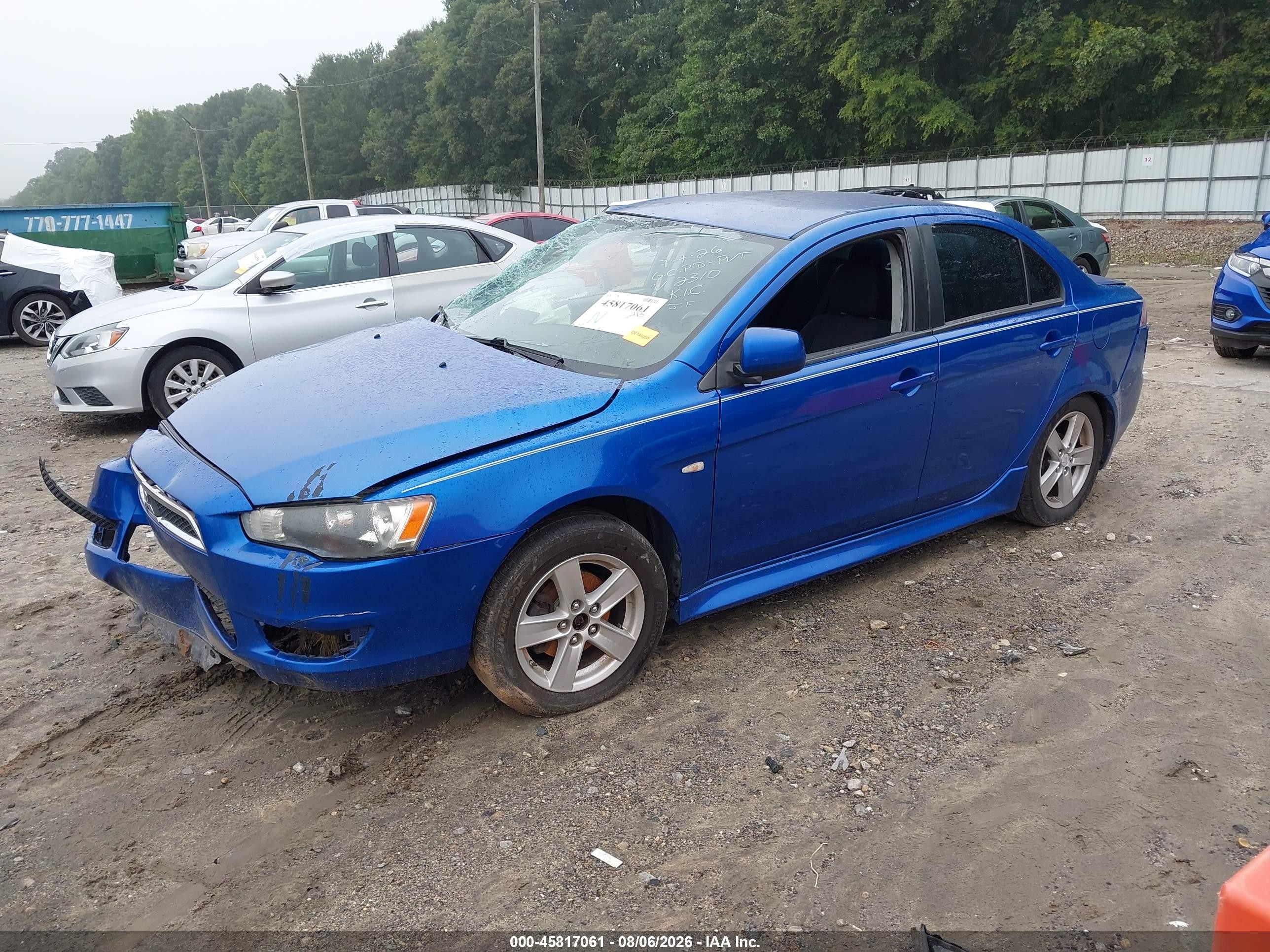 2011 Mitsubishi Lancer Es Blue vin: JA32U2FU5BU002310