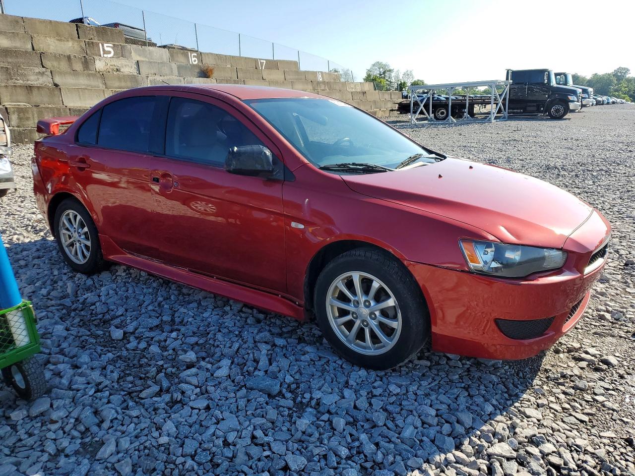 2011 Mitsubishi Lancer Red vin: JA32U2FU5BU041074