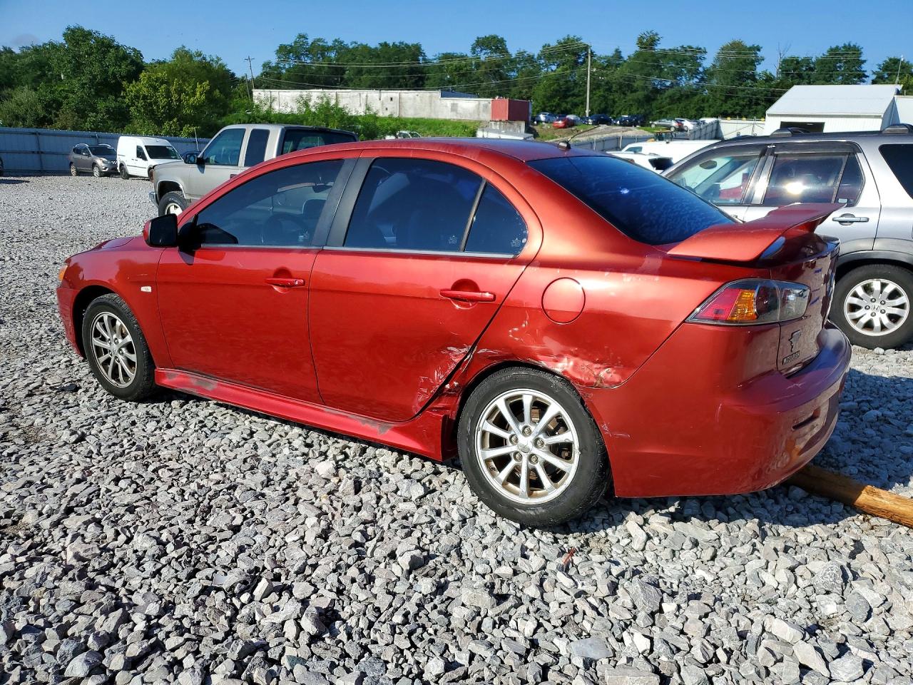 2011 Mitsubishi Lancer Red vin: JA32U2FU5BU041074
