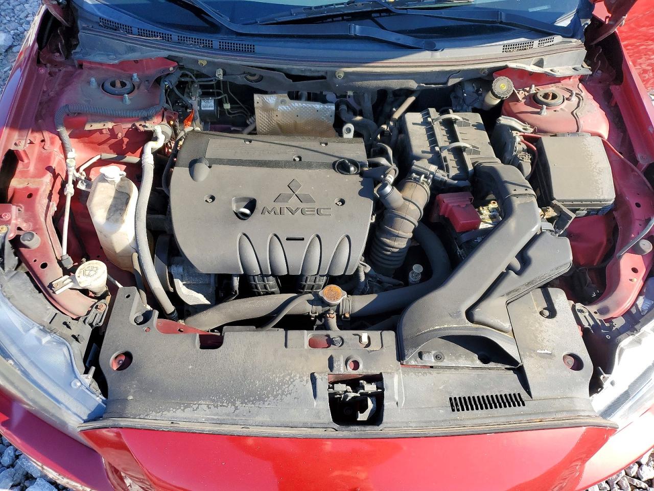 2011 Mitsubishi Lancer Red vin: JA32U2FU5BU041074