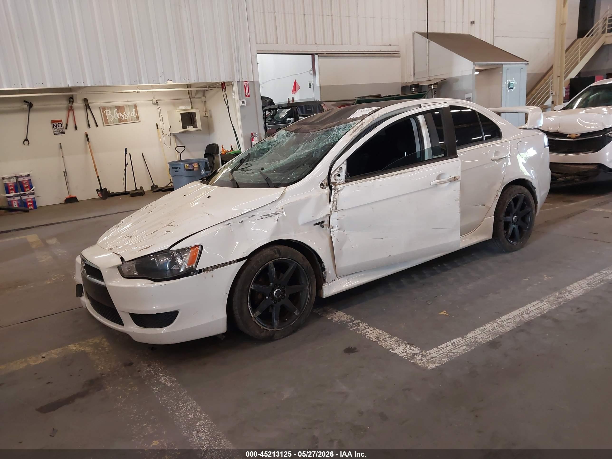 2013 Mitsubishi Lancer Es White vin: JA32U2FU5DU001094