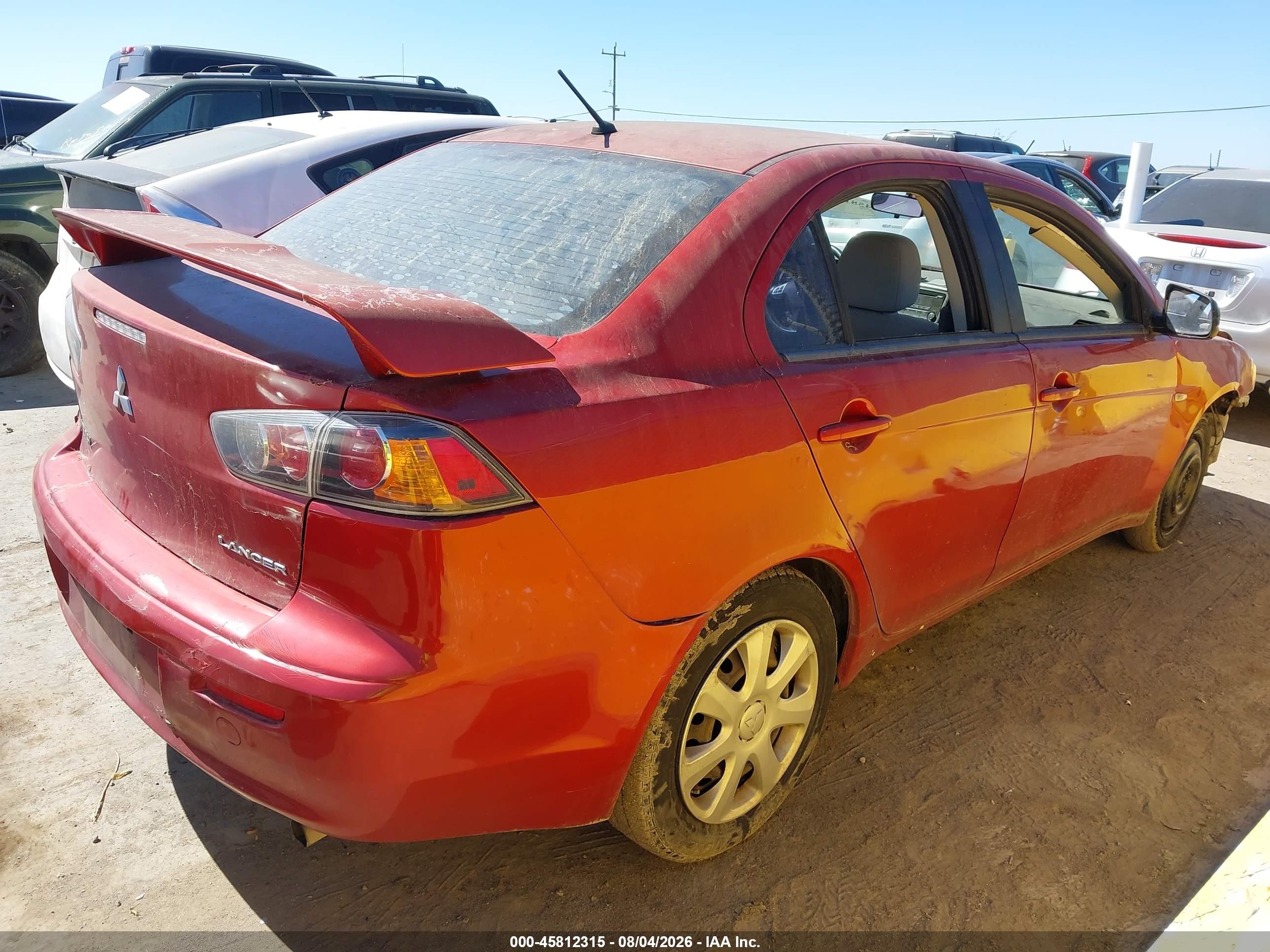 2014 Mitsubishi Lancer Es Red vin: JA32U2FU5EU001792