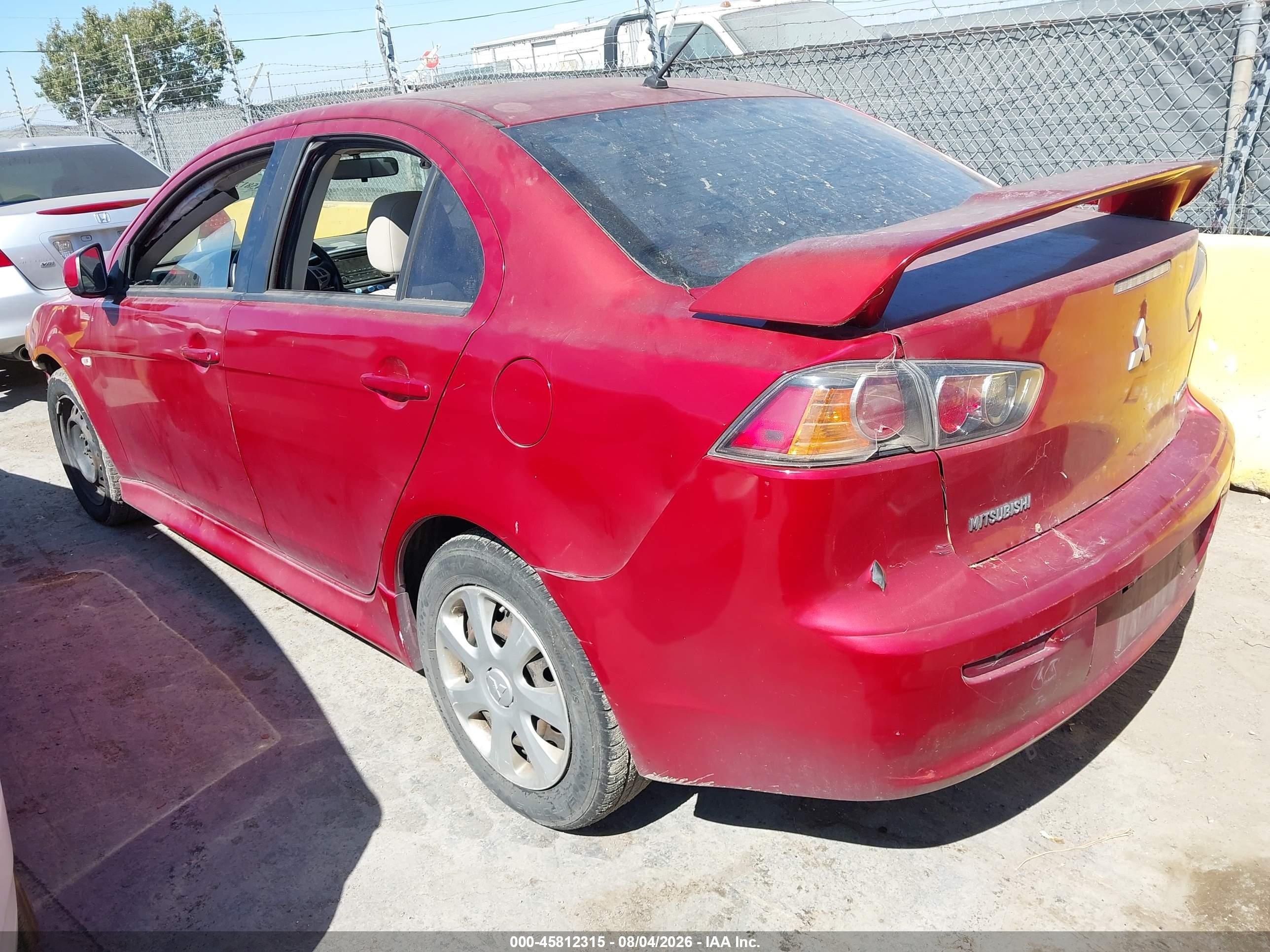2014 Mitsubishi Lancer Es Red vin: JA32U2FU5EU001792