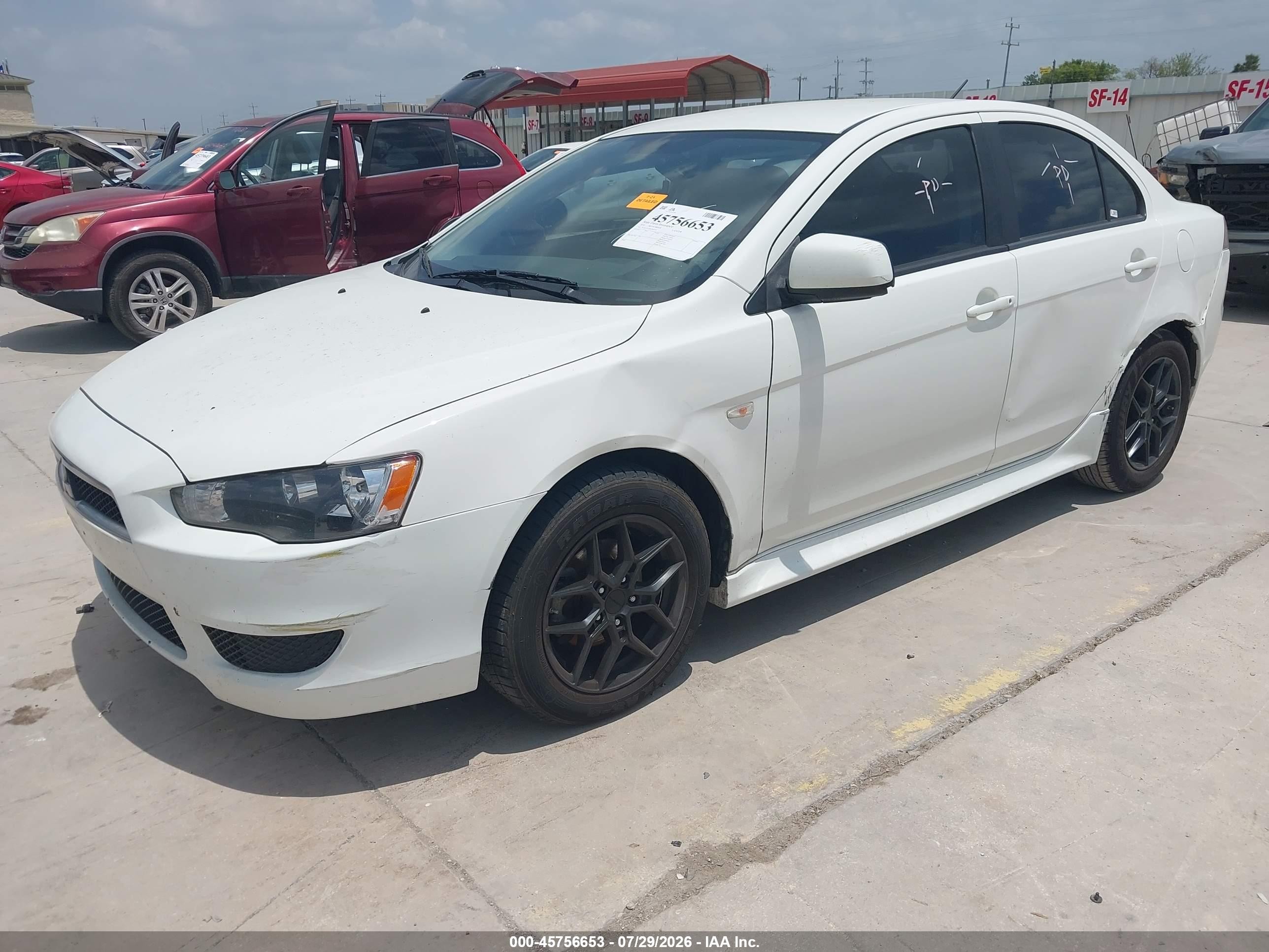 2014 Mitsubishi Lancer Es White vin: JA32U2FU5EU004739