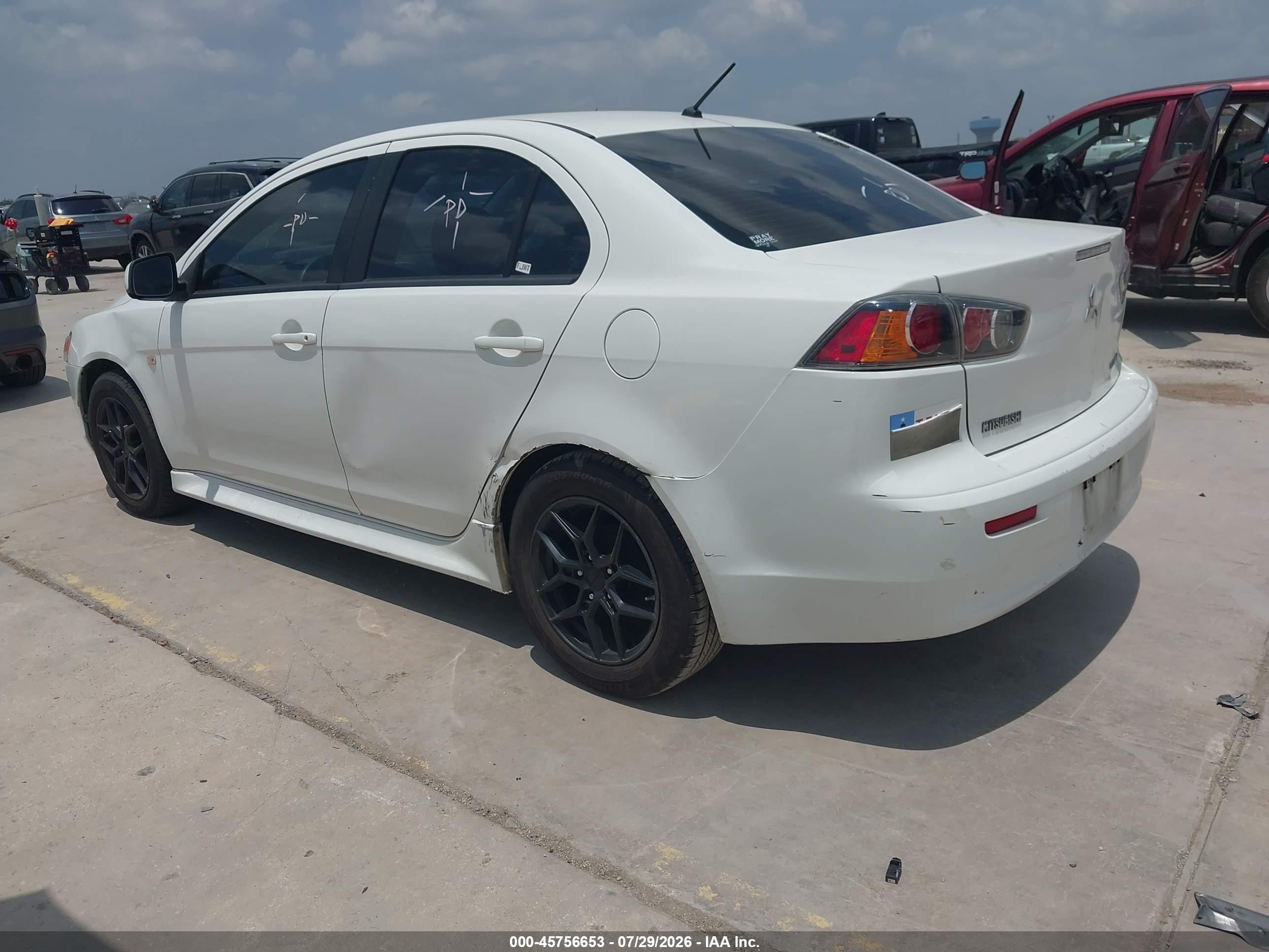 2014 Mitsubishi Lancer Es White vin: JA32U2FU5EU004739
