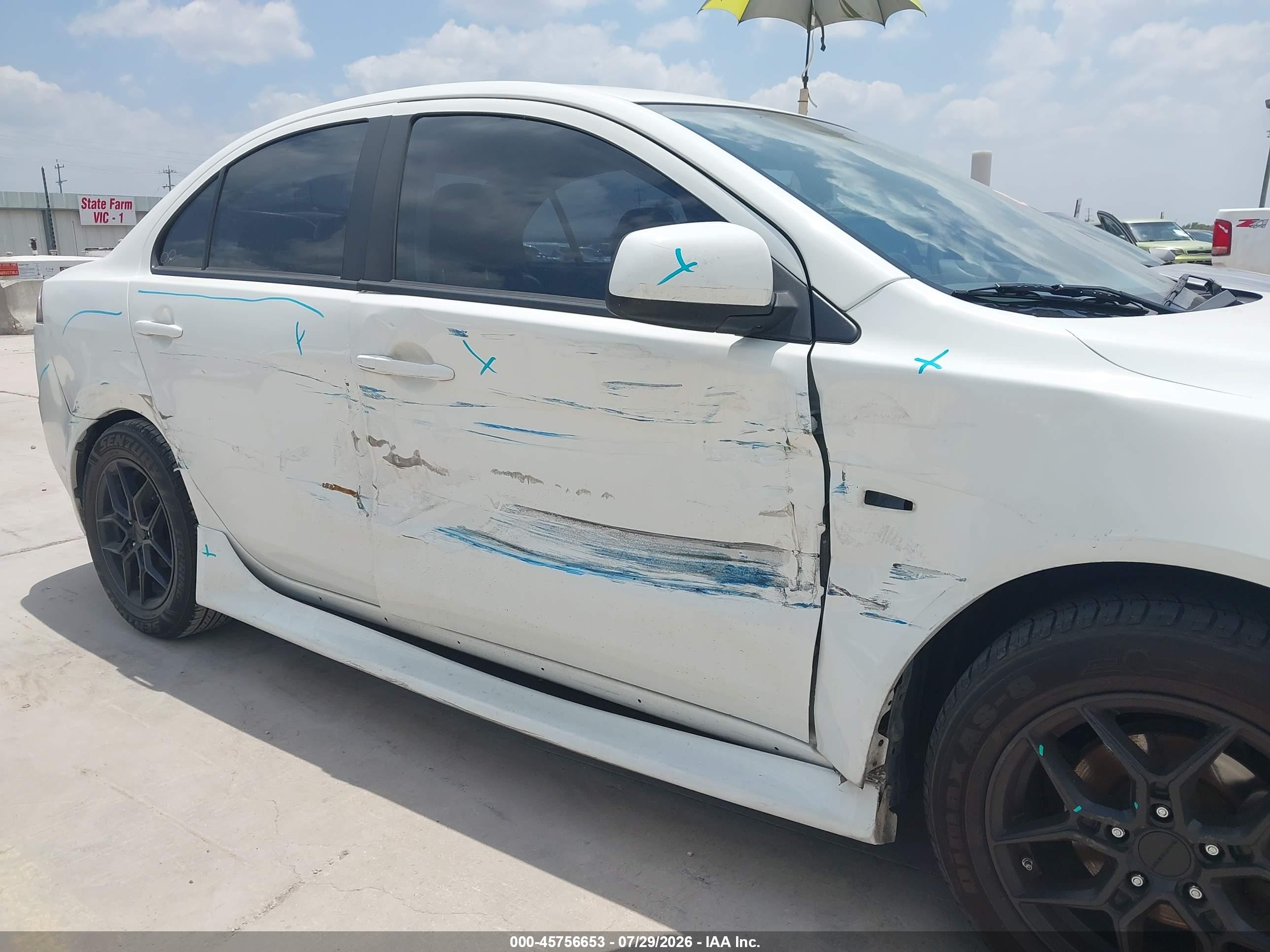 2014 Mitsubishi Lancer Es White vin: JA32U2FU5EU004739