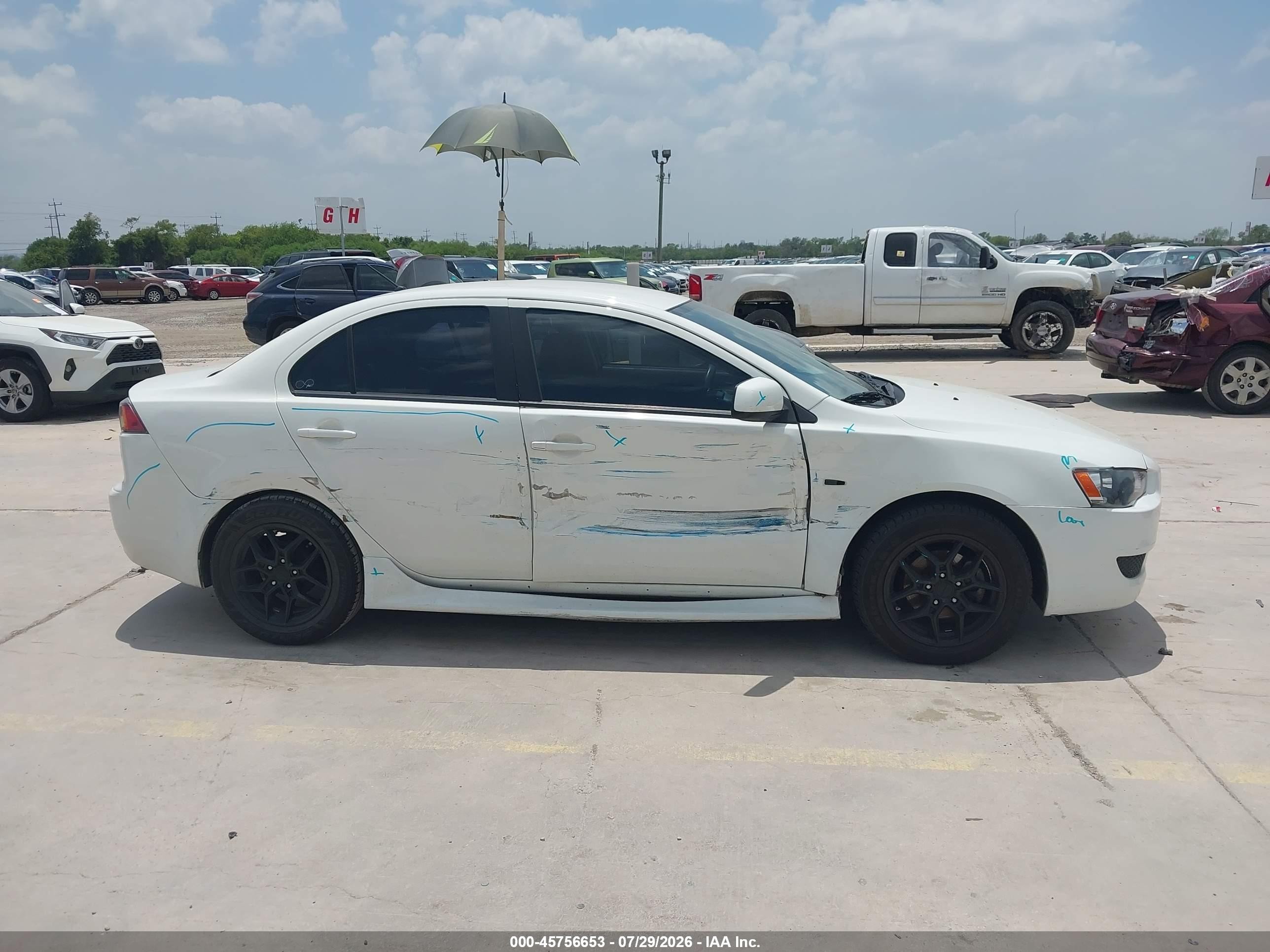 2014 Mitsubishi Lancer Es White vin: JA32U2FU5EU004739