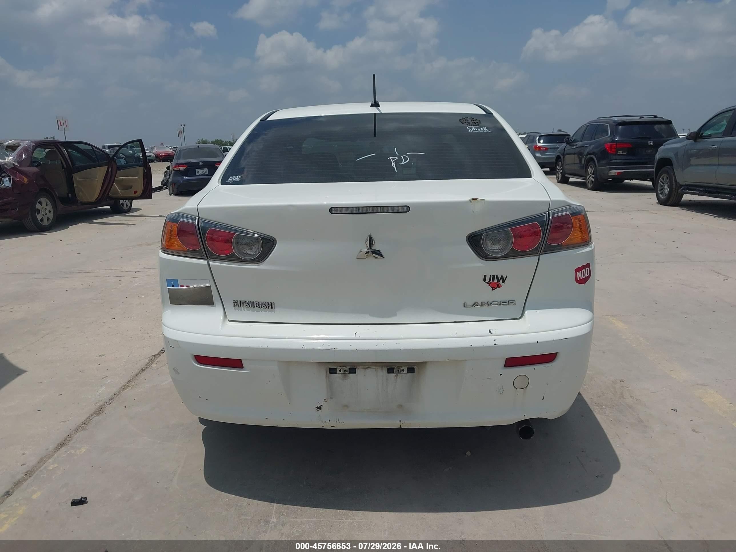 2014 Mitsubishi Lancer Es White vin: JA32U2FU5EU004739