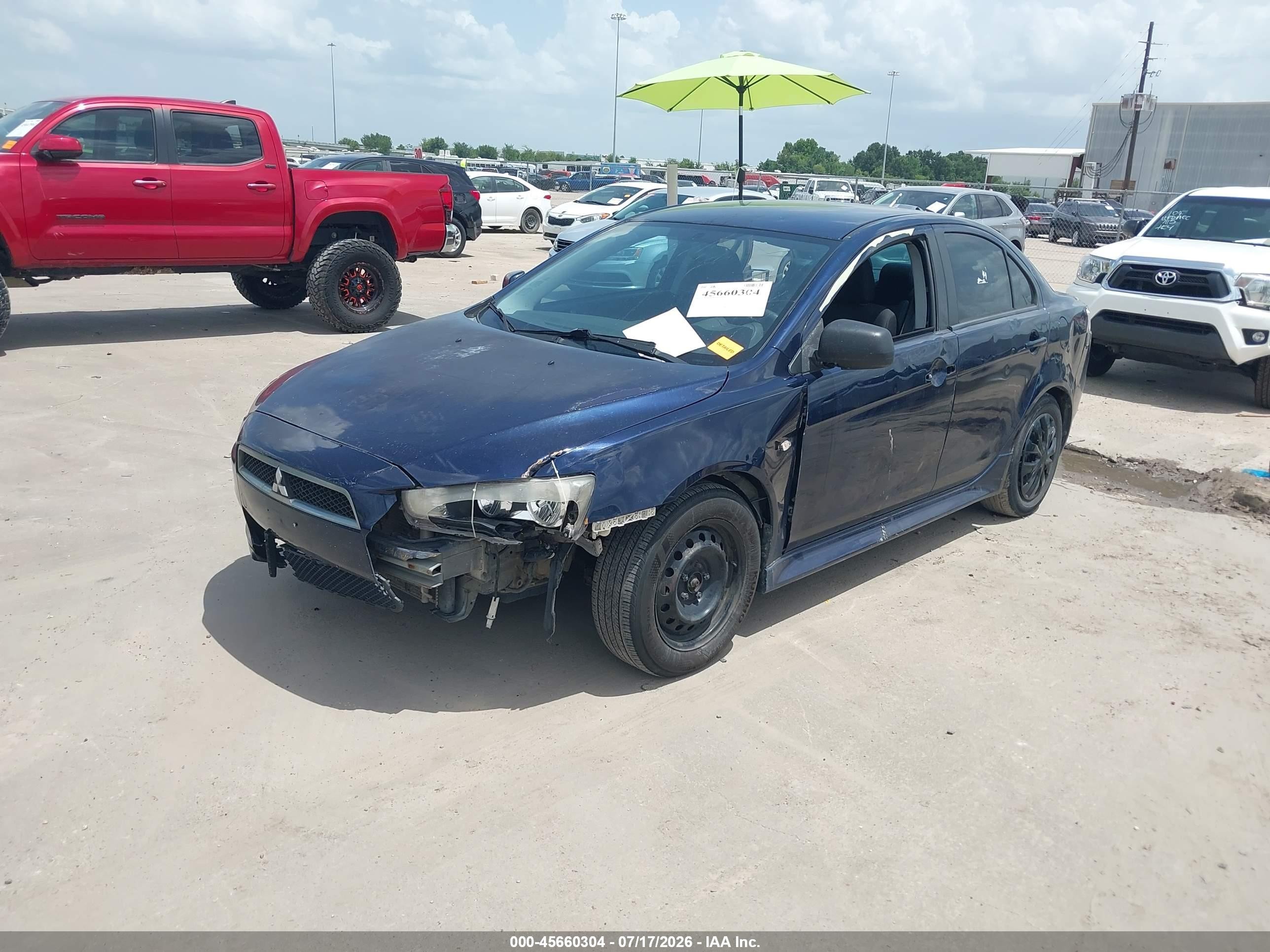 2014 Mitsubishi Lancer Es Blue vin: JA32U2FU5EU020827