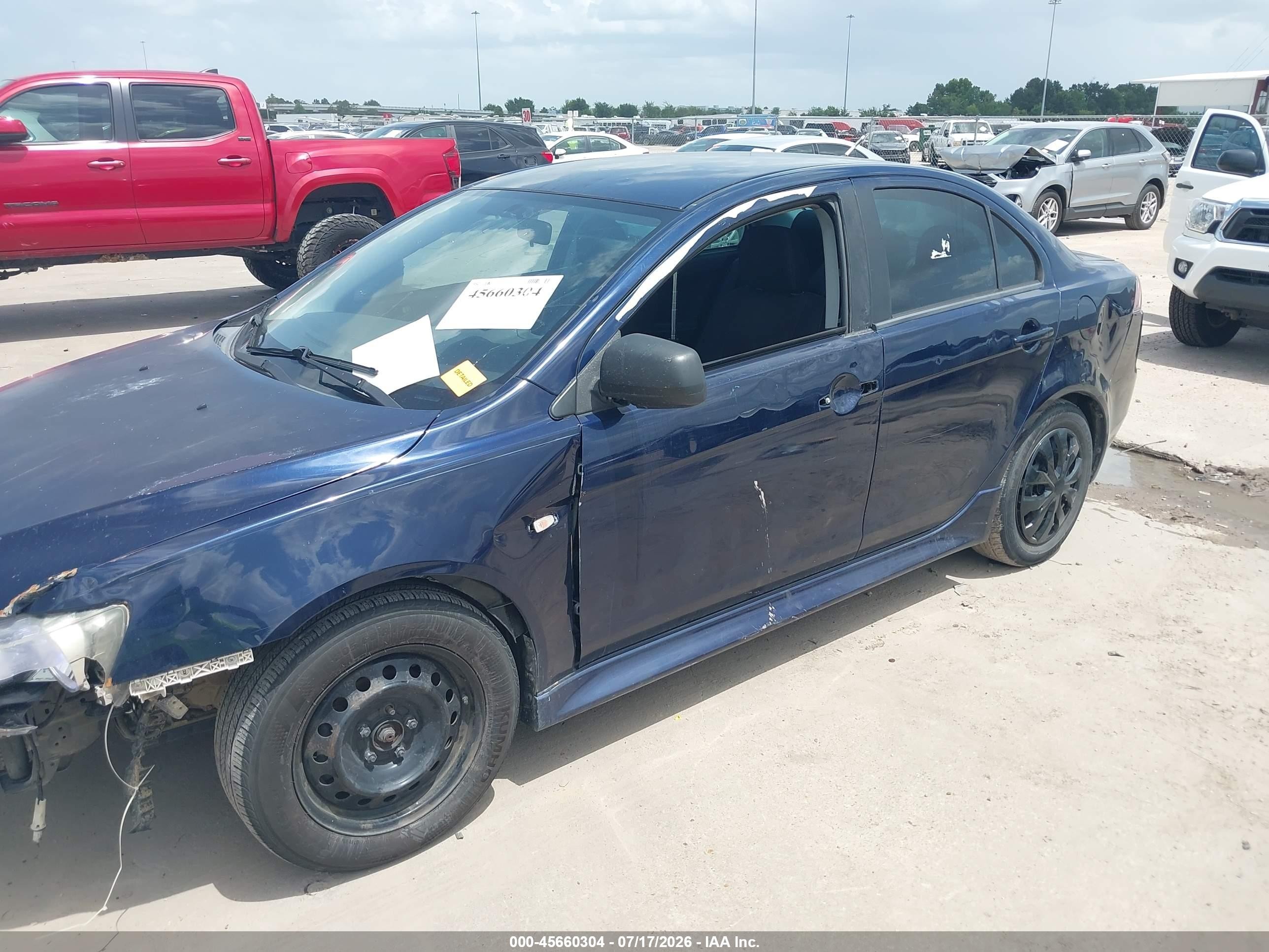 2014 Mitsubishi Lancer Es Blue vin: JA32U2FU5EU020827