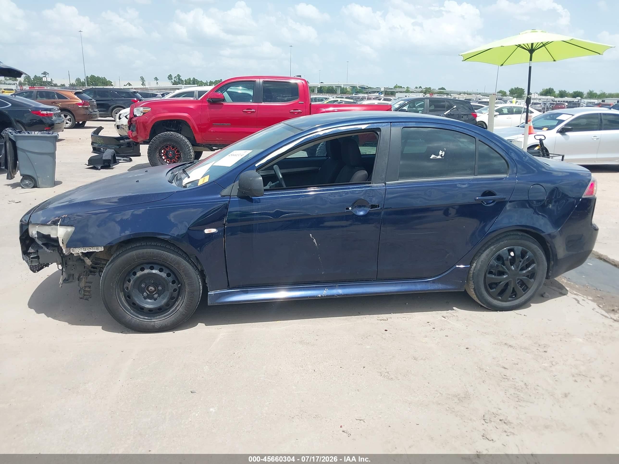2014 Mitsubishi Lancer Es Blue vin: JA32U2FU5EU020827